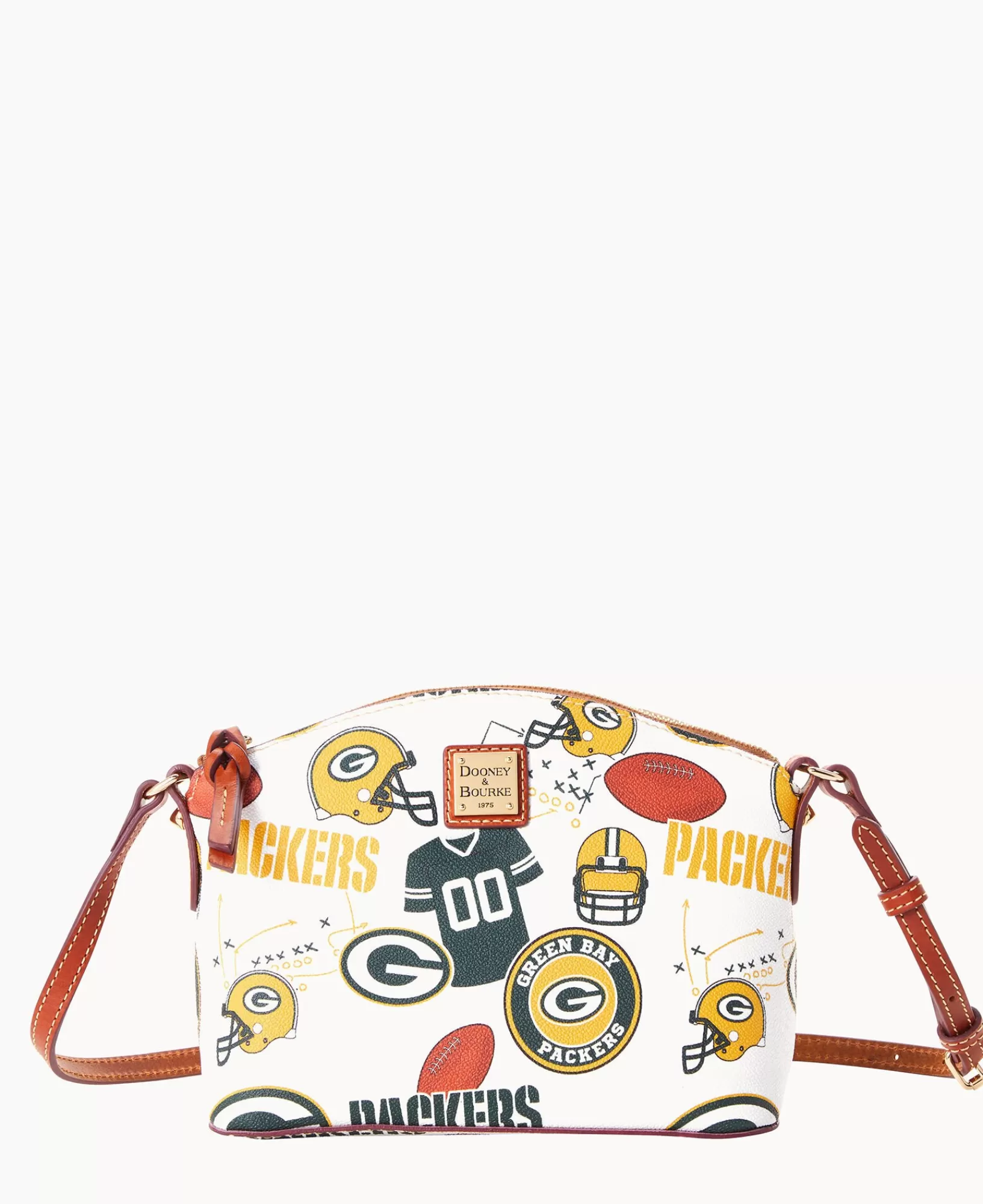 Shoulder Bags | Crossbodies>Dooney & Bourke NFL Packers Suki Crossbody WhiteMulti