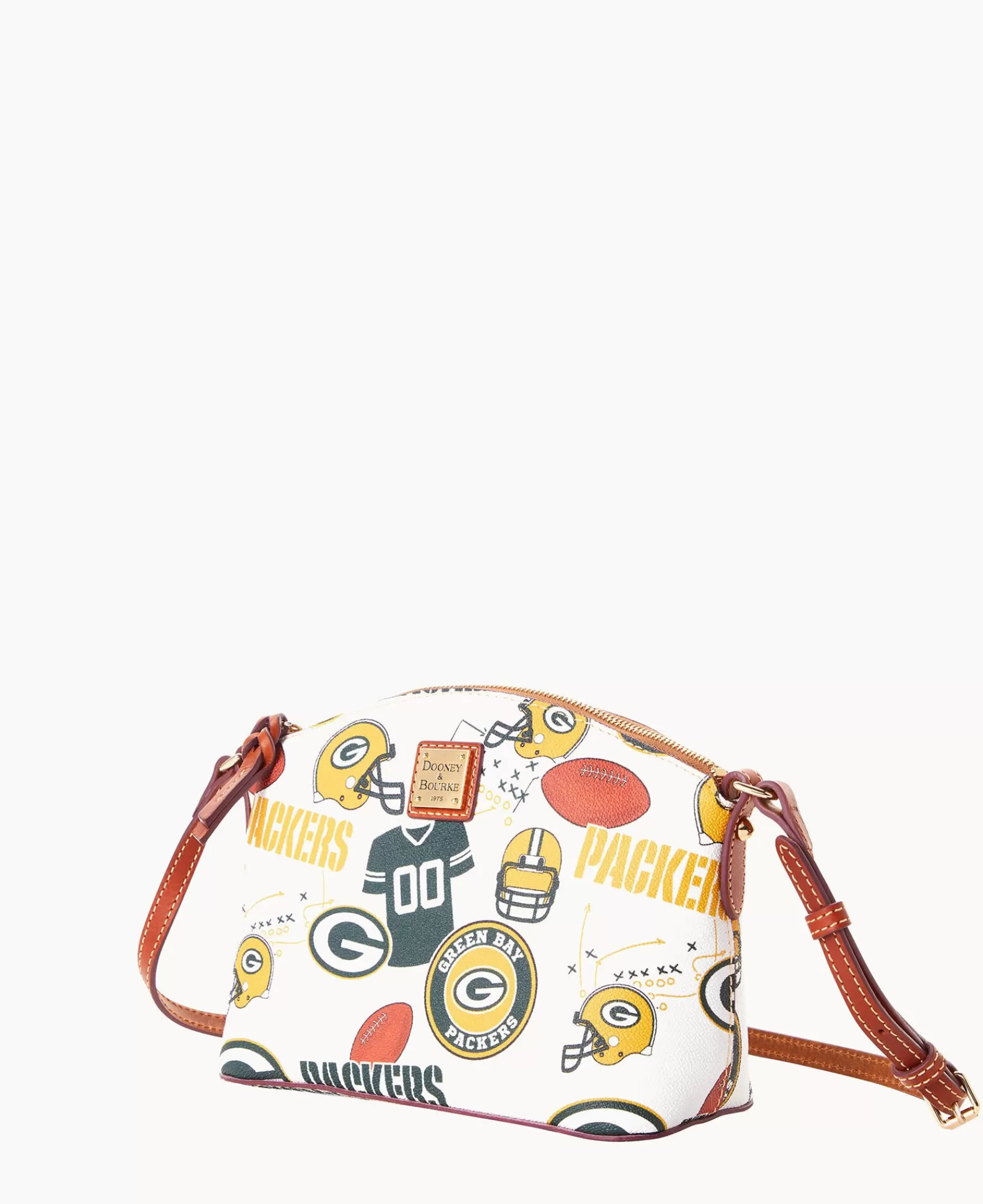 Shoulder Bags | Crossbodies>Dooney & Bourke NFL Packers Suki Crossbody WhiteMulti