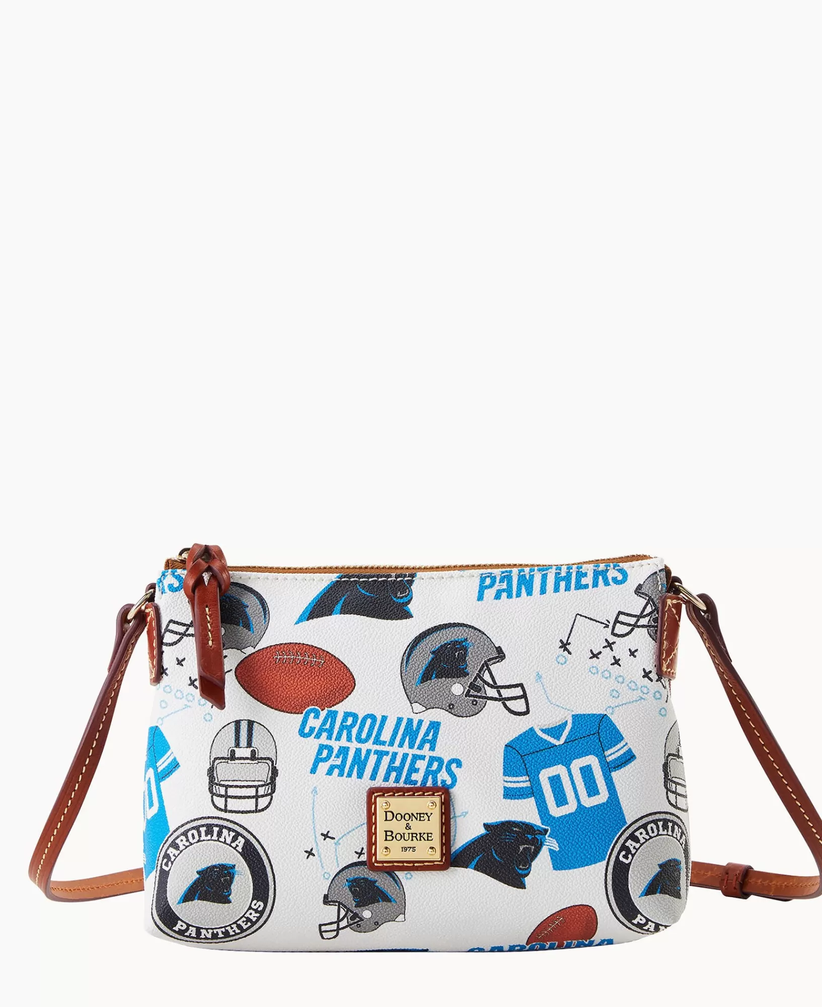 Shoulder Bags | Crossbodies>Dooney & Bourke NFL Panthers Crossbody Pouchette WhiteMulti