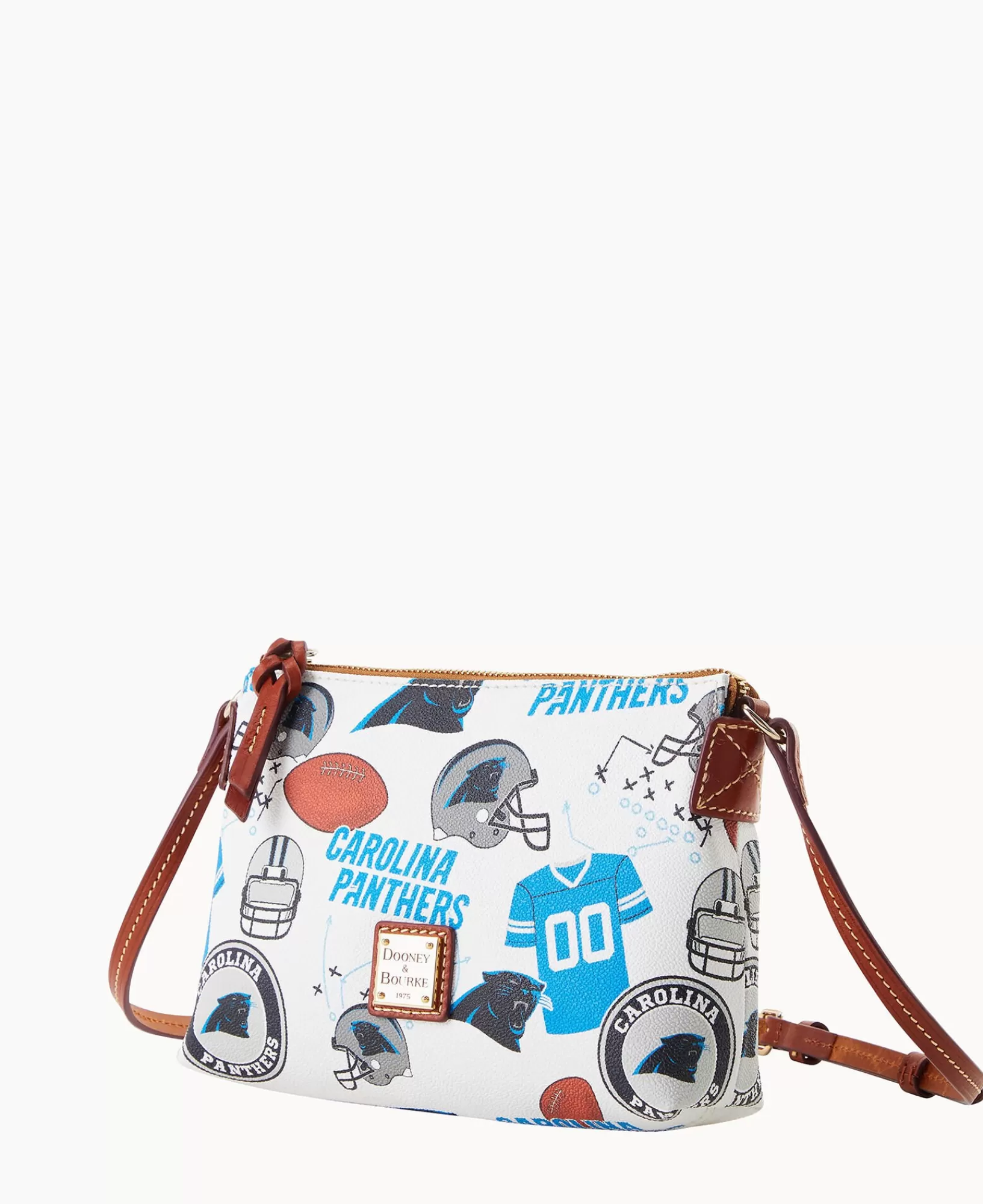 Shoulder Bags | Crossbodies>Dooney & Bourke NFL Panthers Crossbody Pouchette WhiteMulti