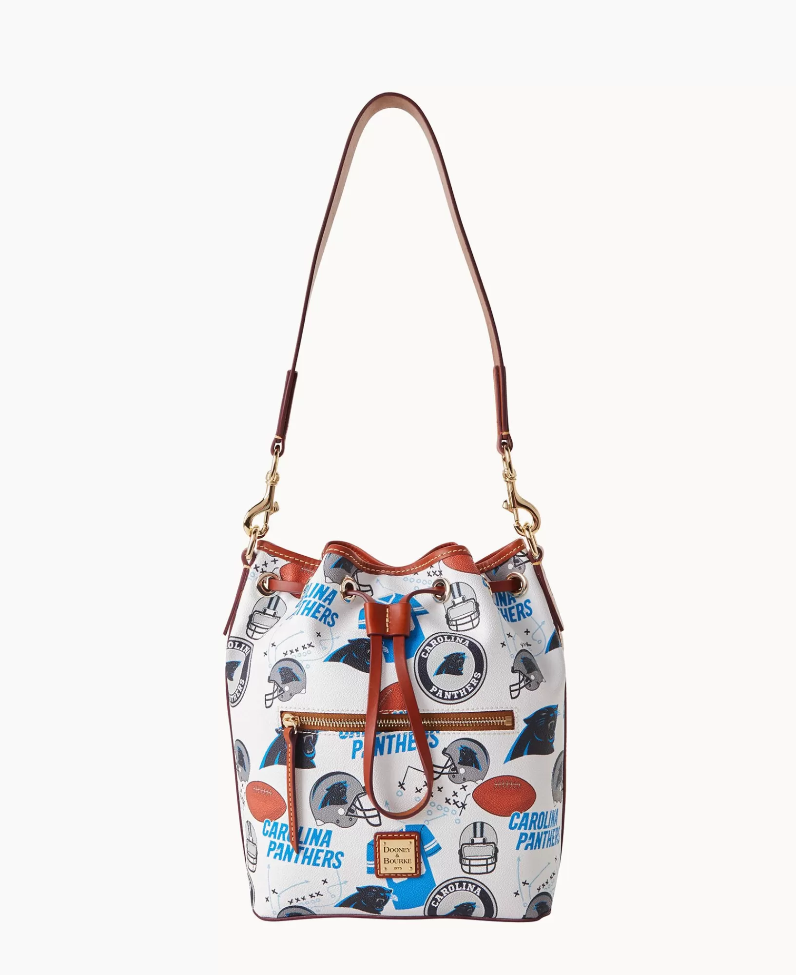 Shoulder Bags>Dooney & Bourke NFL Panthers Drawstring WhiteMulti