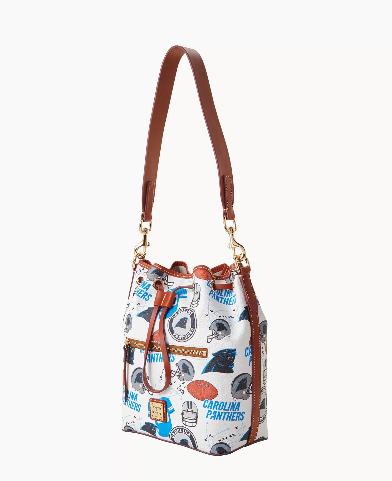 Shoulder Bags>Dooney & Bourke NFL Panthers Drawstring WhiteMulti