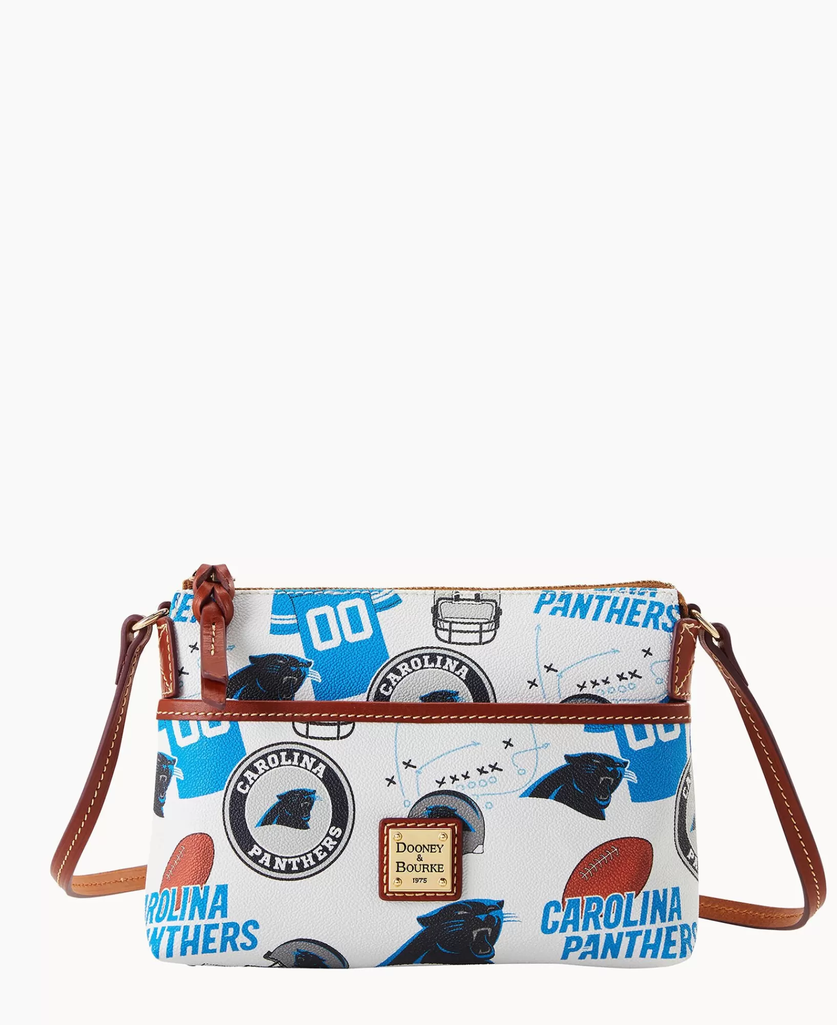 Shoulder Bags | Crossbodies>Dooney & Bourke NFL Panthers Ginger Crossbody WhiteMulti