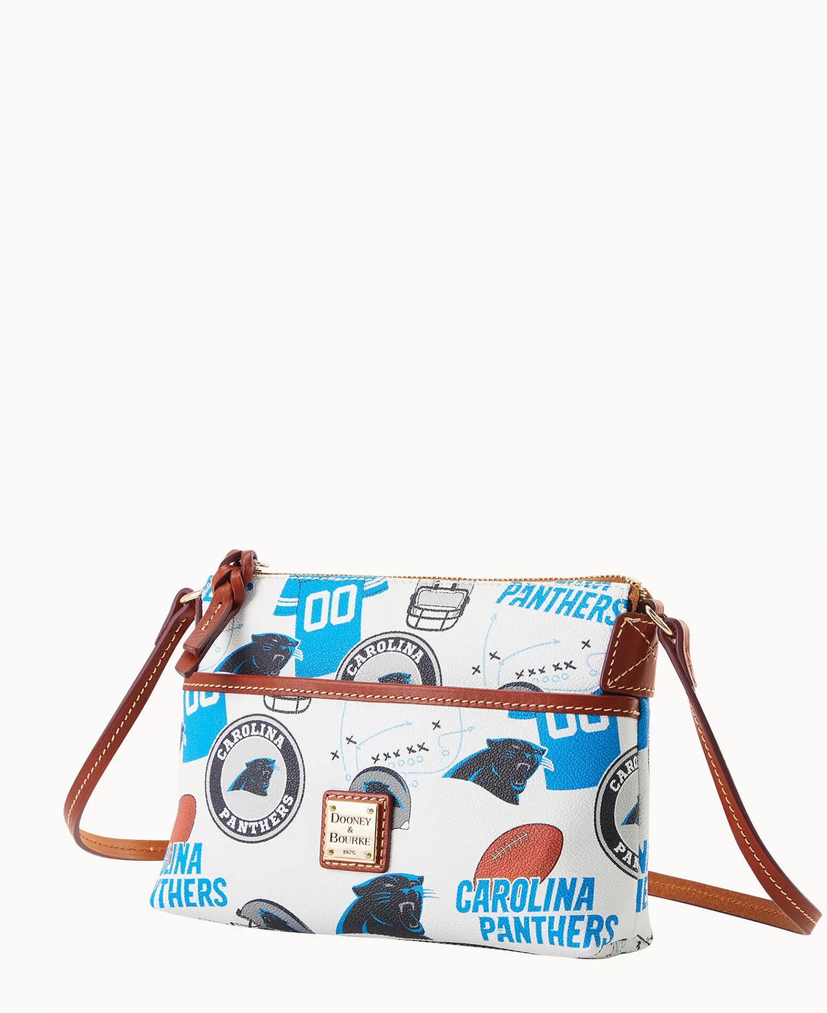 Shoulder Bags | Crossbodies>Dooney & Bourke NFL Panthers Ginger Crossbody WhiteMulti