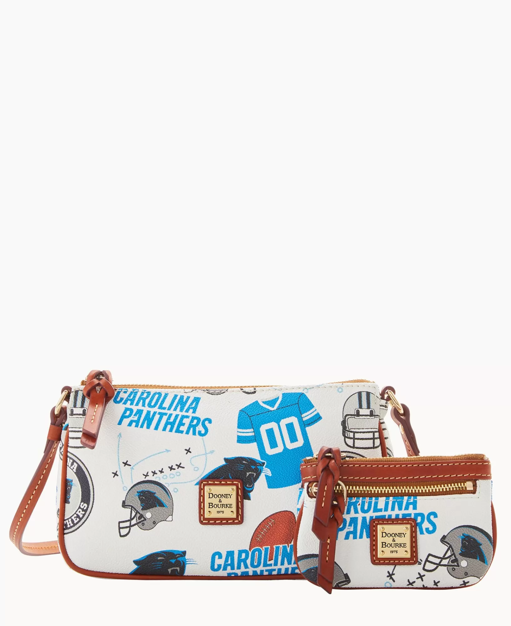 Shoulder Bags | Crossbodies>Dooney & Bourke NFL Panthers Lexi Crossbody Sm Coin Case WhiteMulti