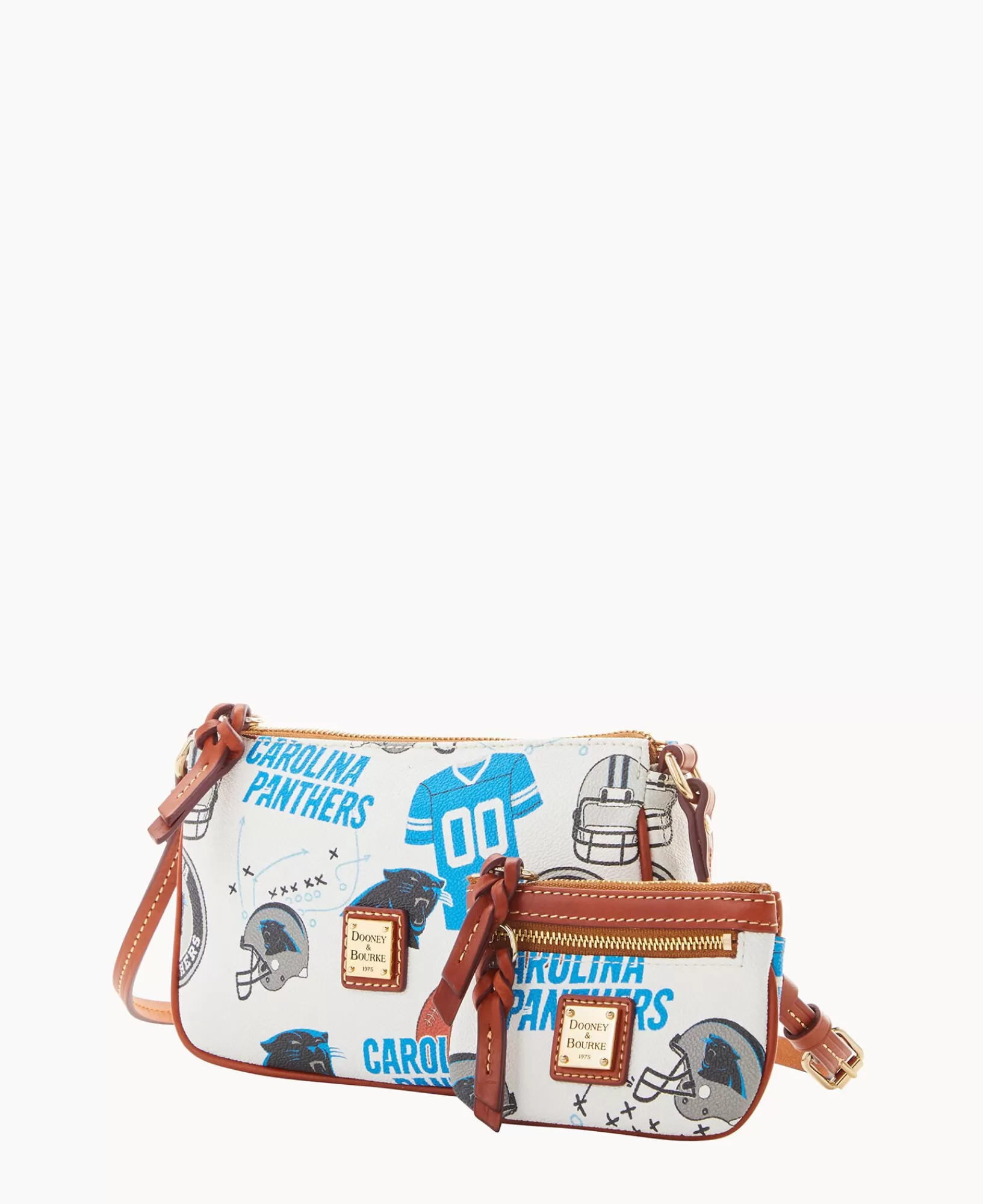 Shoulder Bags | Crossbodies>Dooney & Bourke NFL Panthers Lexi Crossbody Sm Coin Case WhiteMulti