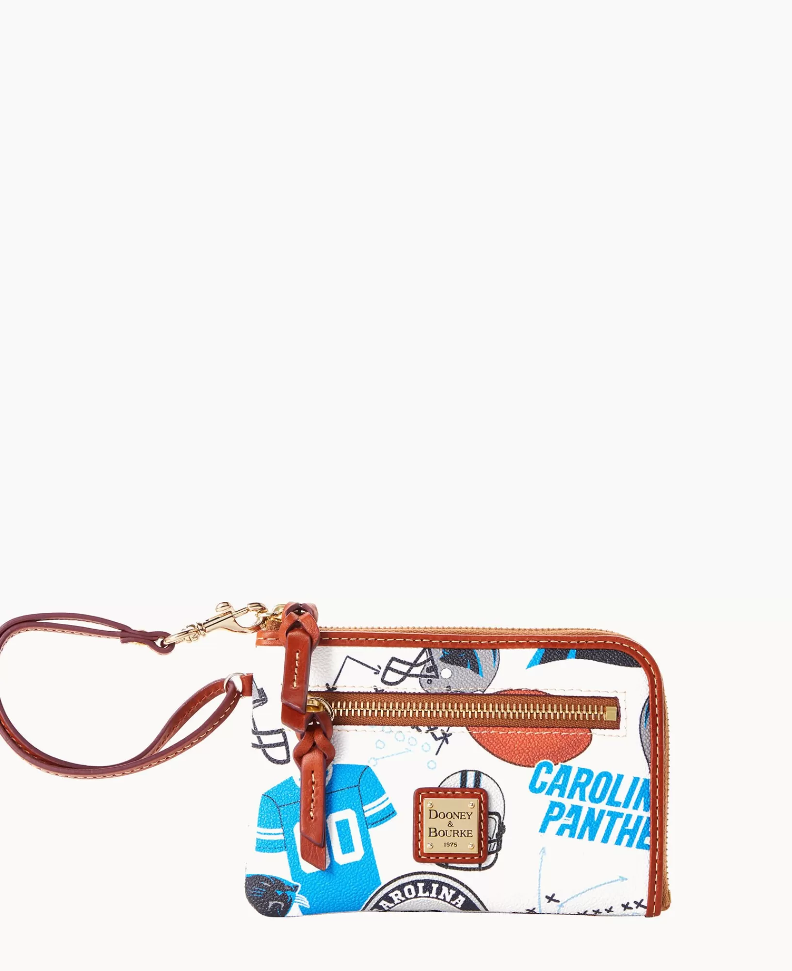 Wristlets | Wallets>Dooney & Bourke NFL Panthers Multi Function Zip Around WhiteMulti