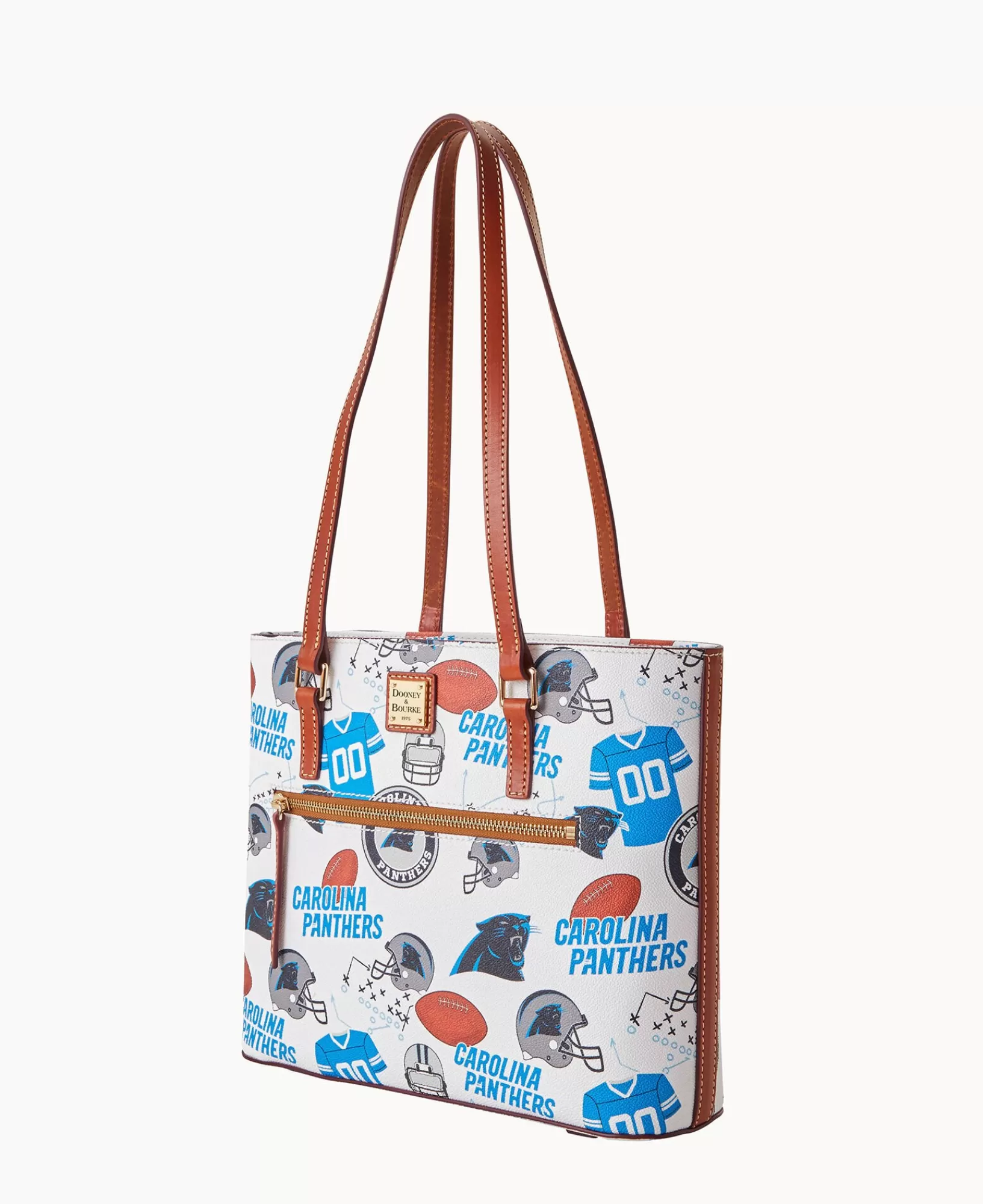 Shoulder Bags | Totes>Dooney & Bourke NFL Panthers Shopper WhiteMulti