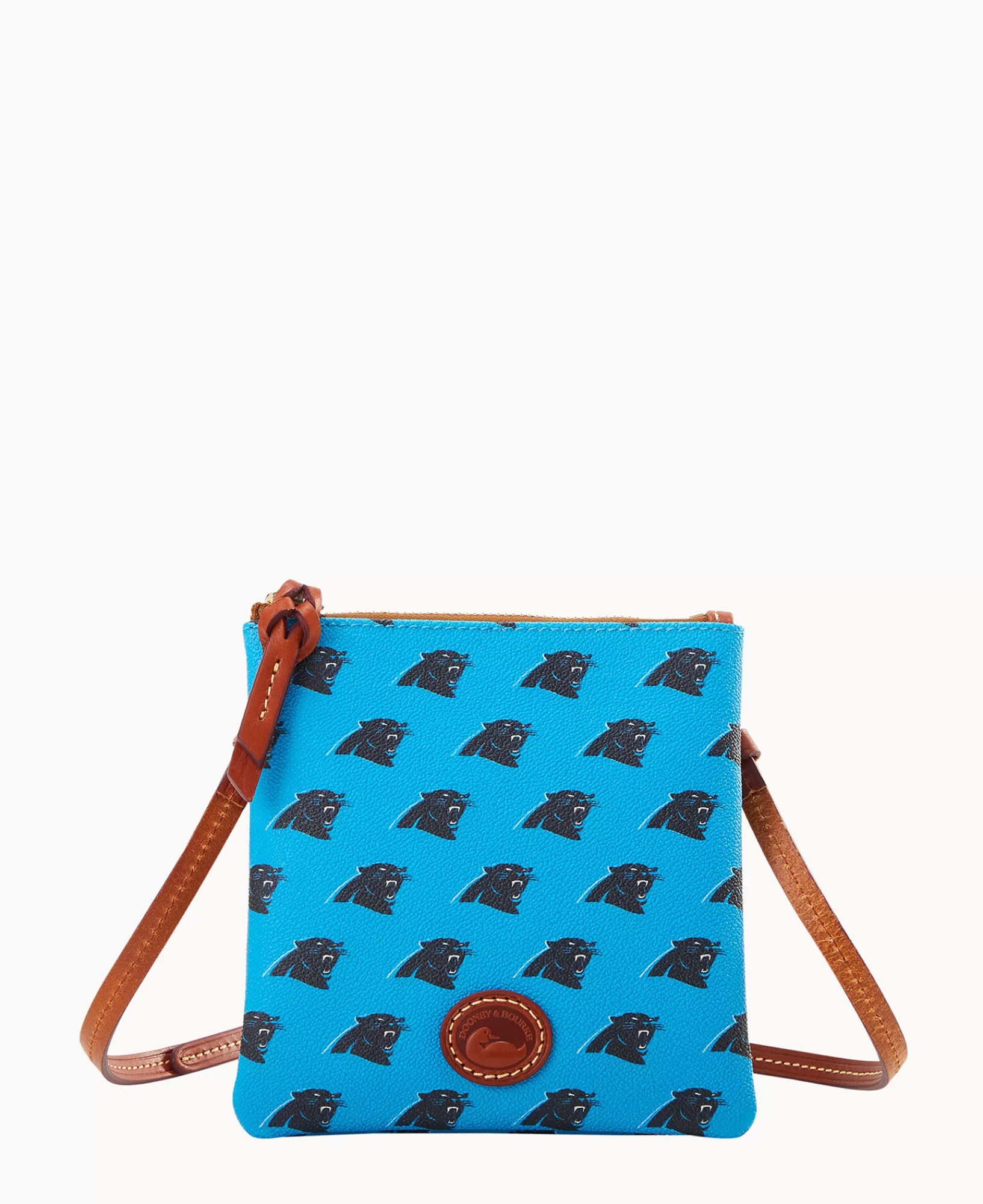 Shoulder Bags | Crossbodies>Dooney & Bourke NFL Panthers Small North South Top Zip Crossbody Blue