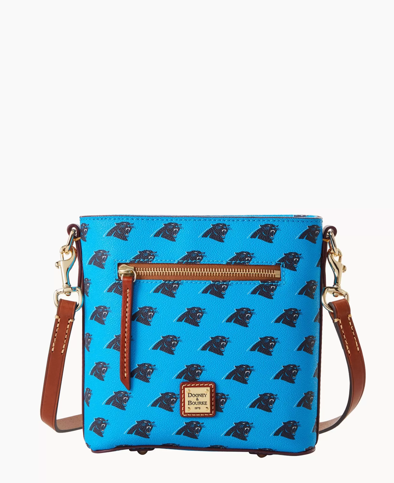 Shoulder Bags | Crossbodies>Dooney & Bourke NFL Panthers Small Zip Crossbody Blue