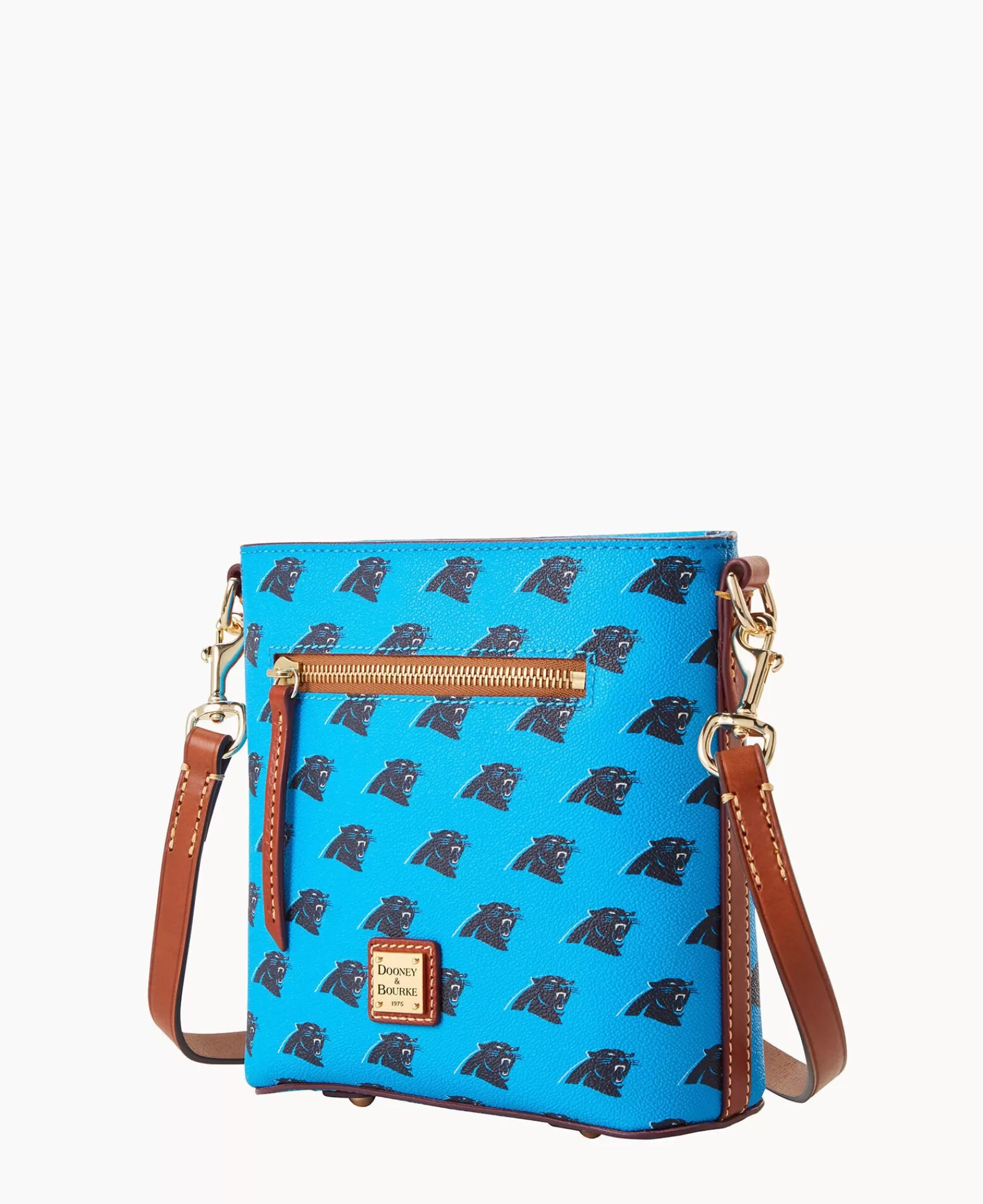 Shoulder Bags | Crossbodies>Dooney & Bourke NFL Panthers Small Zip Crossbody Blue