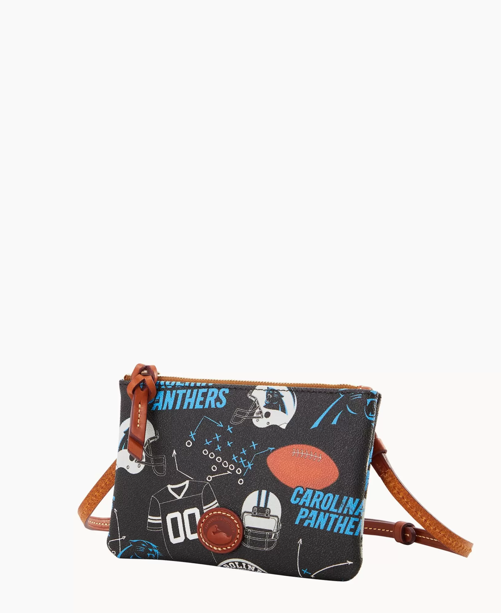 Shoulder Bags | Crossbodies>Dooney & Bourke NFL Panthers Top Zip Crossbody Black