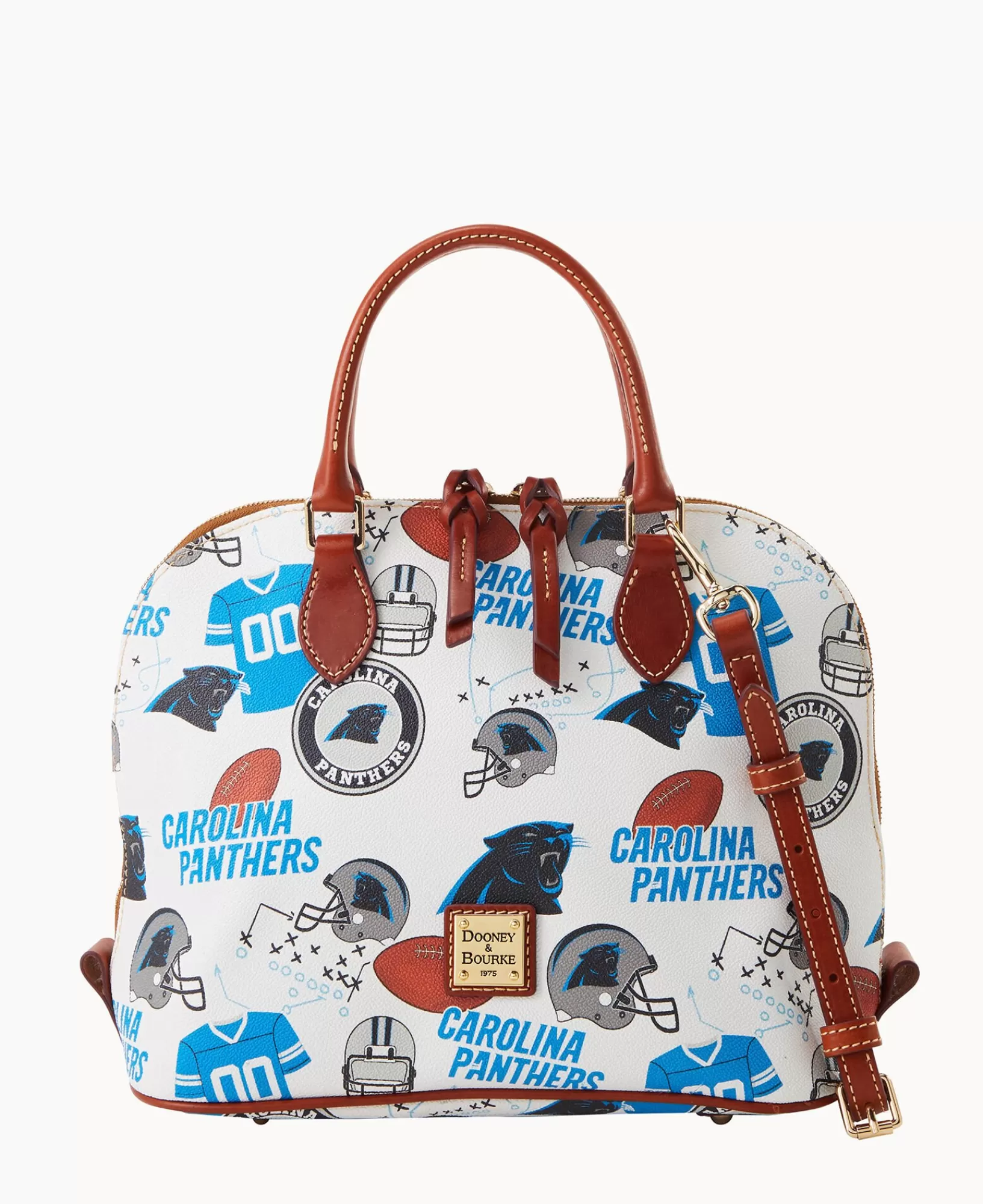 Shoulder Bags | Satchels>Dooney & Bourke NFL Panthers Zip Zip Satchel WhiteMulti