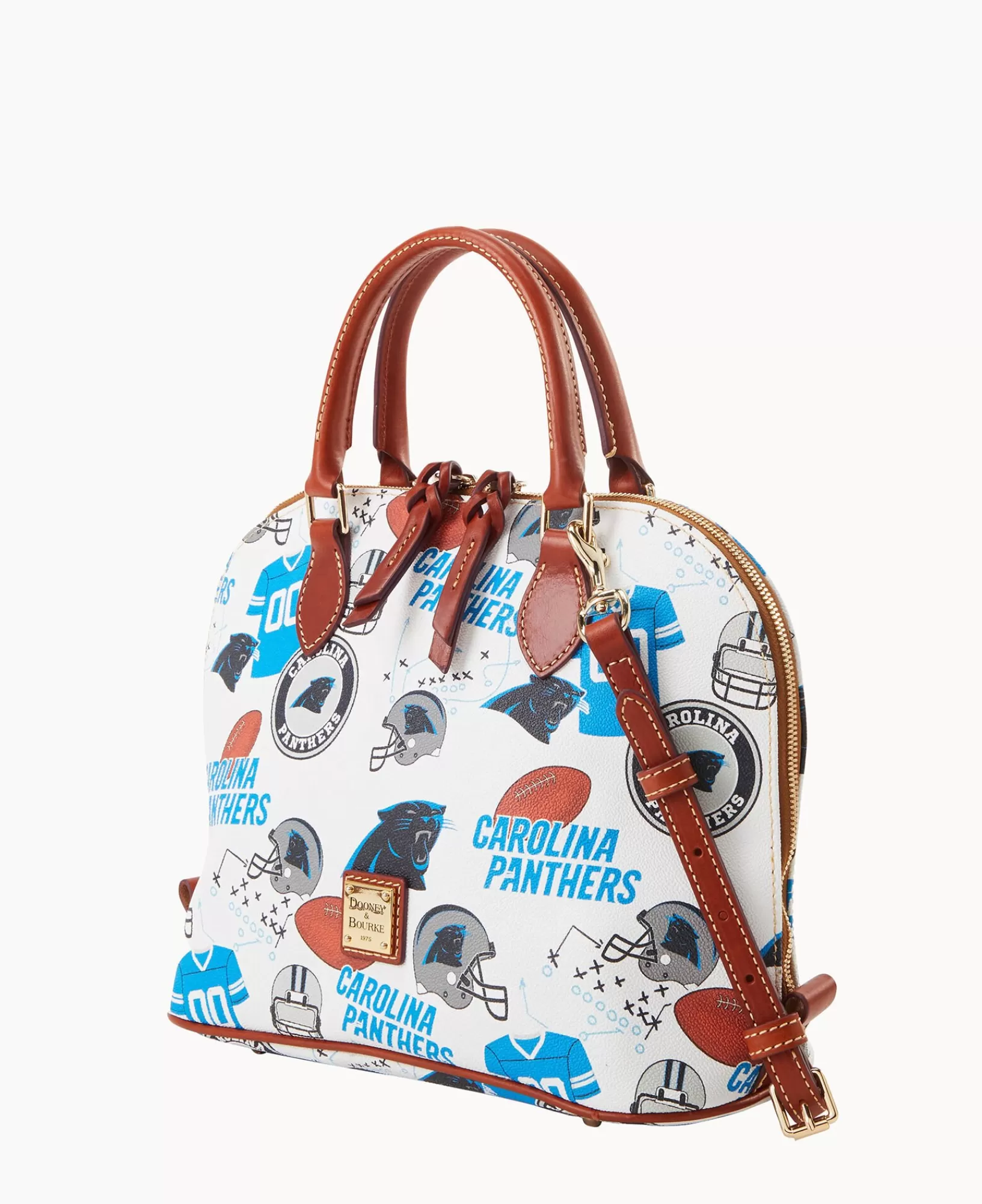 Shoulder Bags | Satchels>Dooney & Bourke NFL Panthers Zip Zip Satchel WhiteMulti