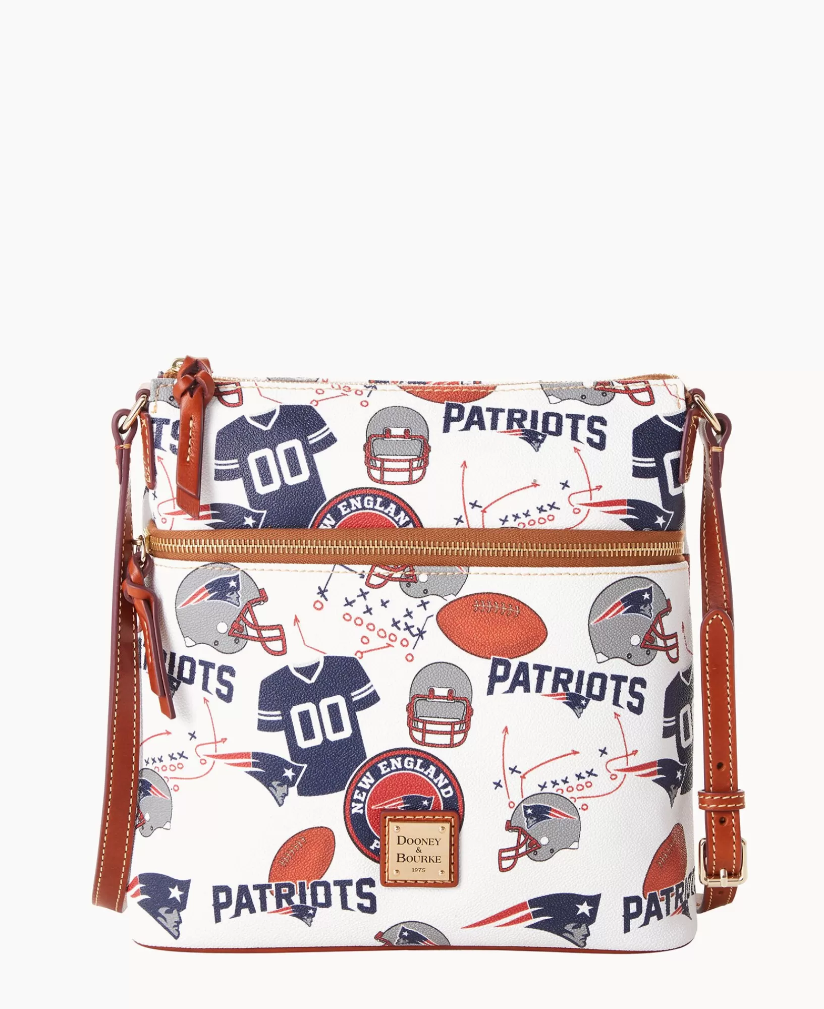 Shoulder Bags | Crossbodies>Dooney & Bourke NFL Patriots Crossbody WhiteMulti