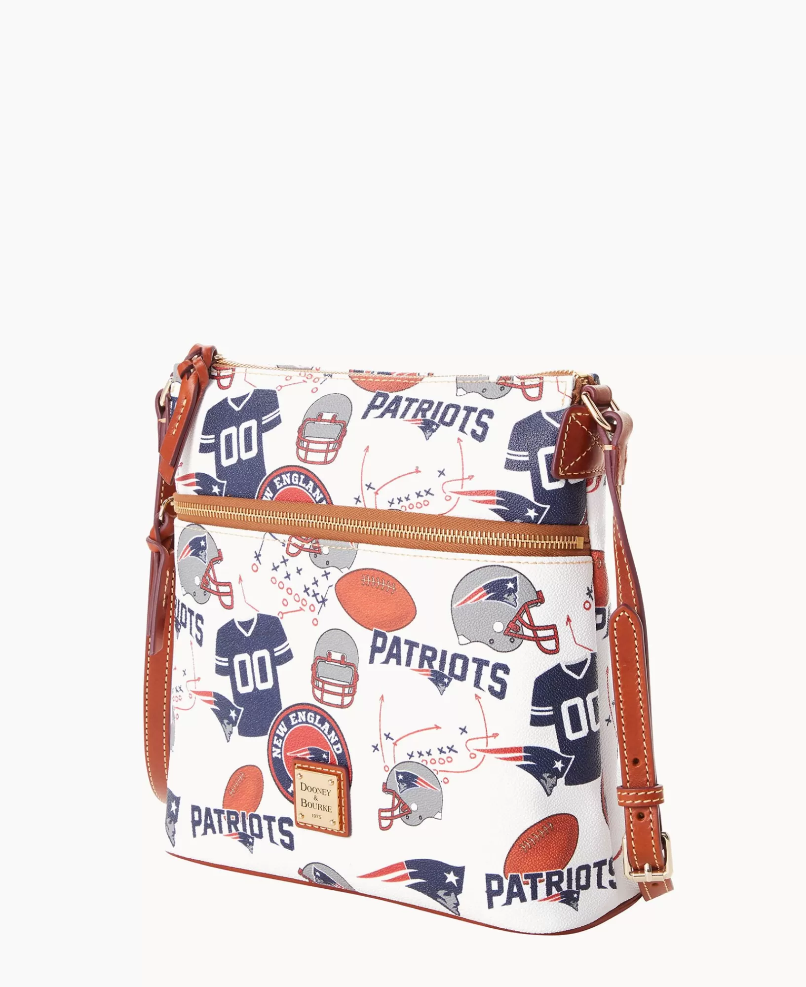 Shoulder Bags | Crossbodies>Dooney & Bourke NFL Patriots Crossbody WhiteMulti