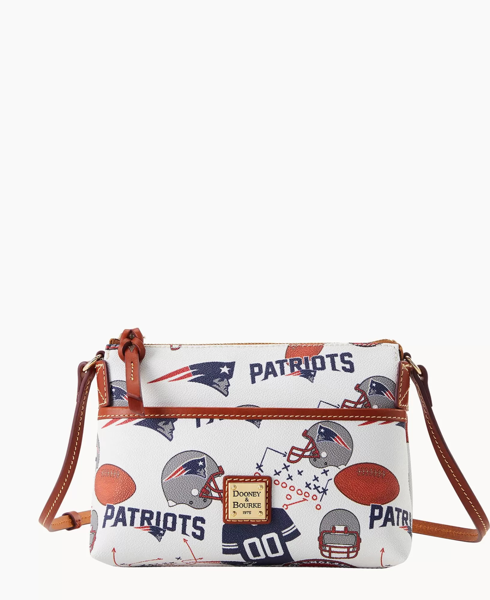 Shoulder Bags | Crossbodies>Dooney & Bourke NFL Patriots Ginger Crossbody WhiteMulti