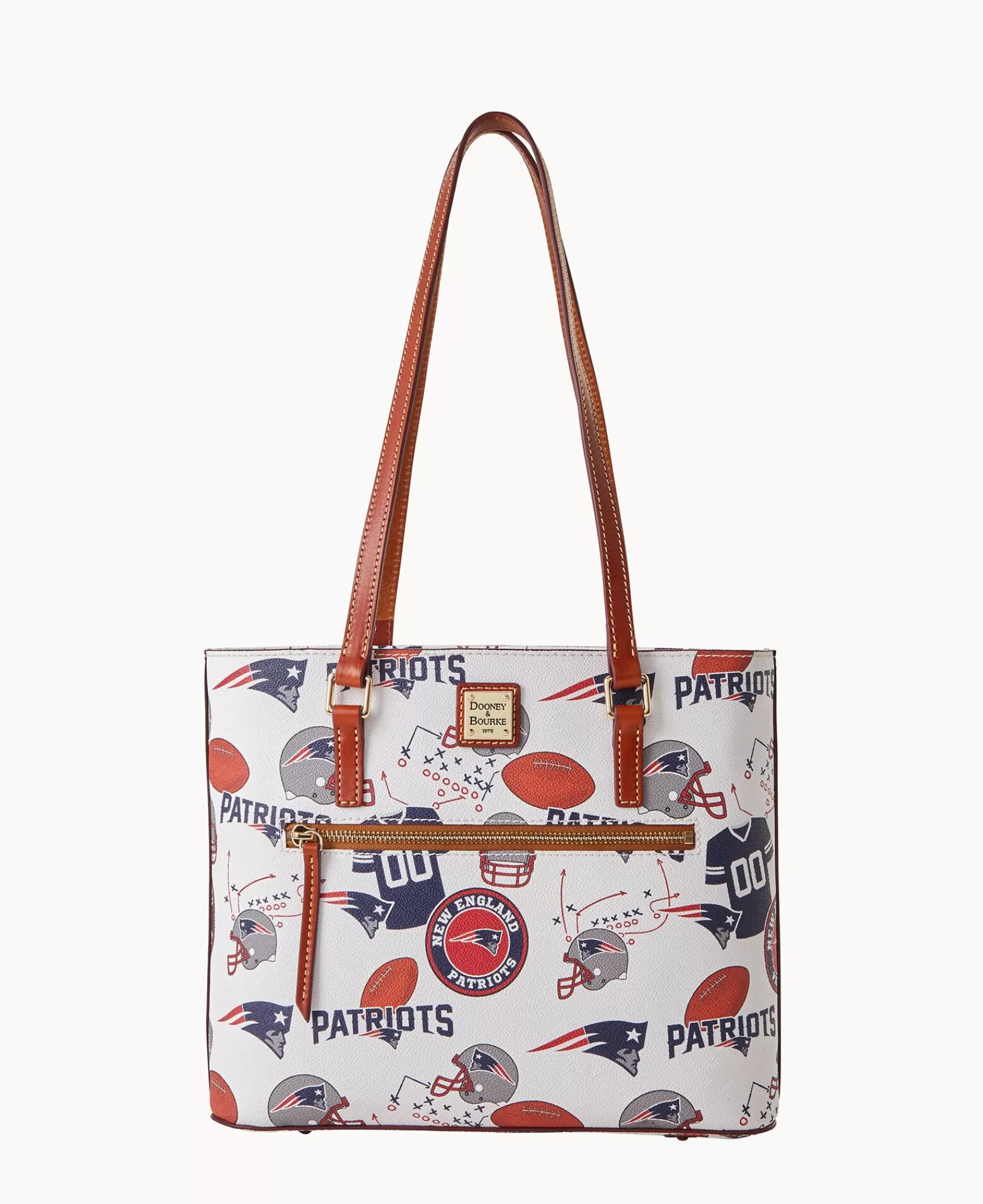 Shoulder Bags | Totes>Dooney & Bourke NFL Patriots Shopper WhiteMulti