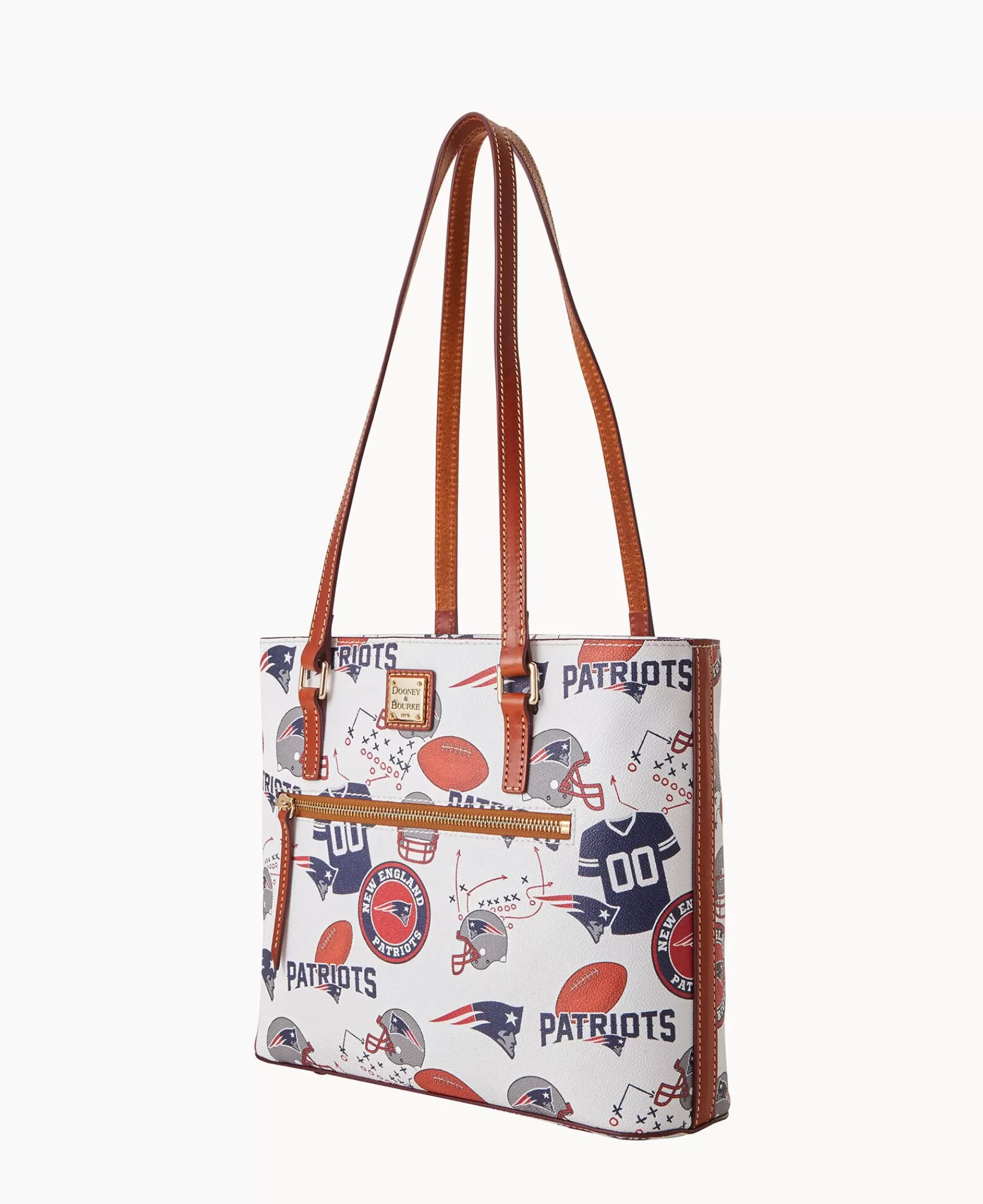 Shoulder Bags | Totes>Dooney & Bourke NFL Patriots Shopper WhiteMulti