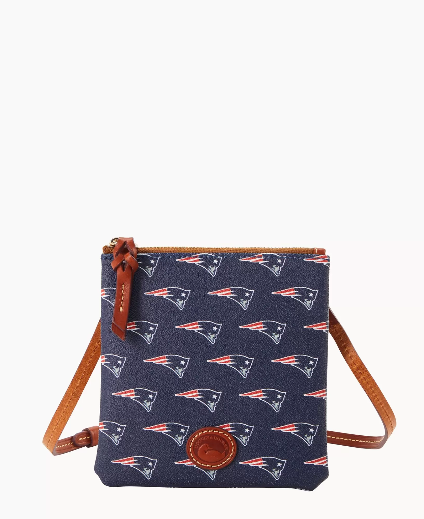 Shoulder Bags | Crossbodies>Dooney & Bourke NFL Patriots Small North South Top Zip Crossbody Navy