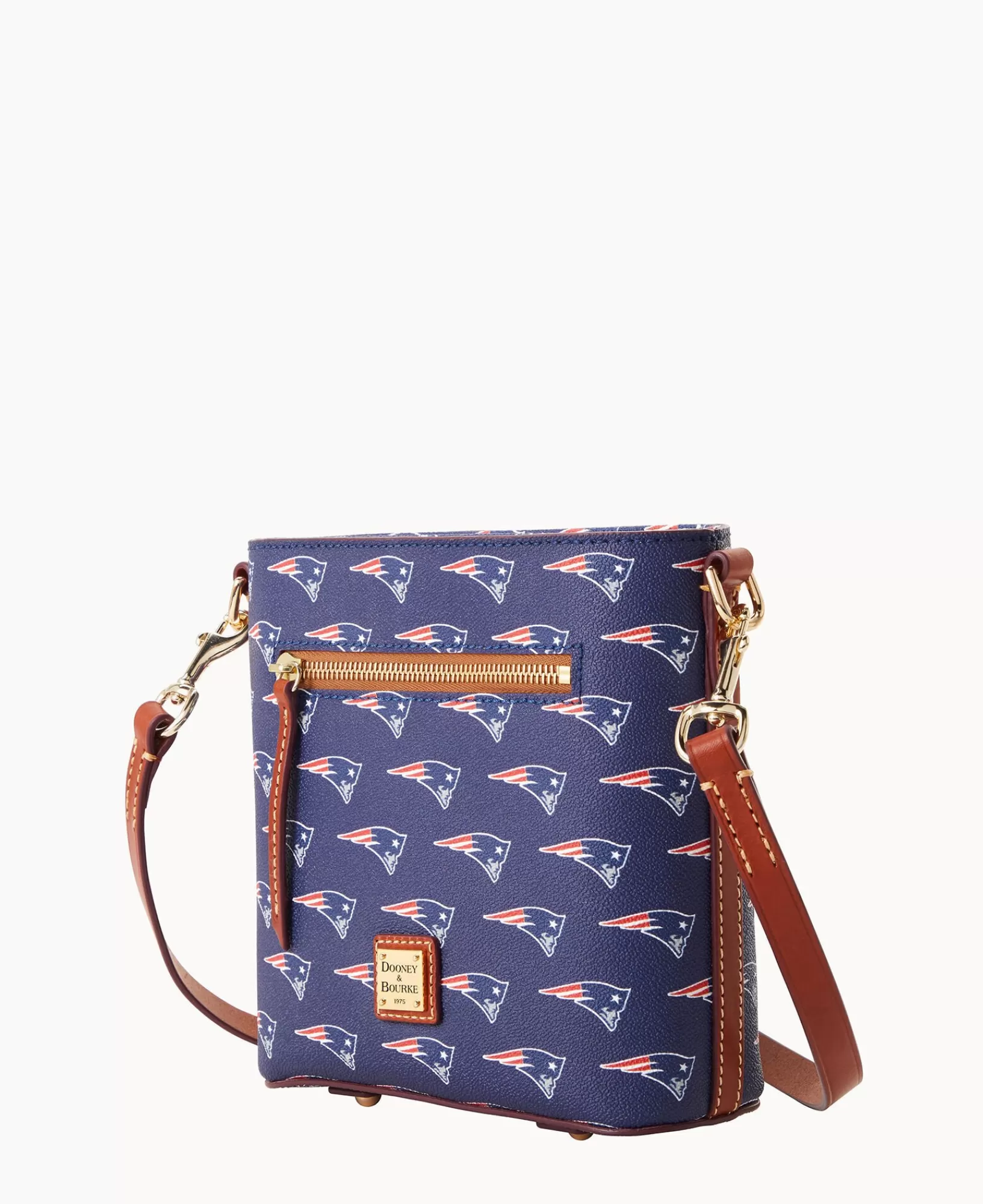 Shoulder Bags | Crossbodies>Dooney & Bourke NFL Patriots Small Zip Crossbody Navy