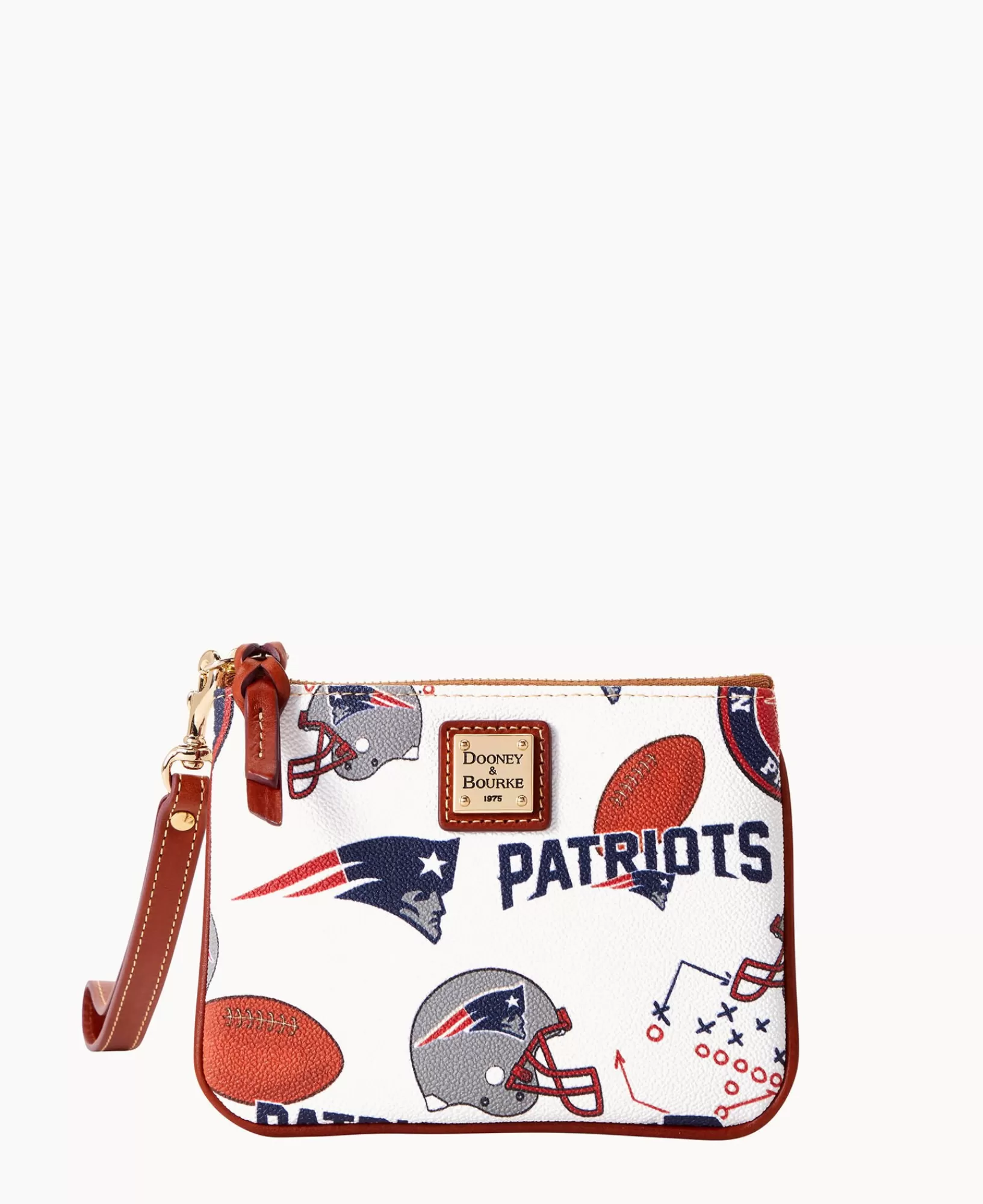 Wristlets | Wallets>Dooney & Bourke NFL Patriots Stadium Wristlet WhiteMulti