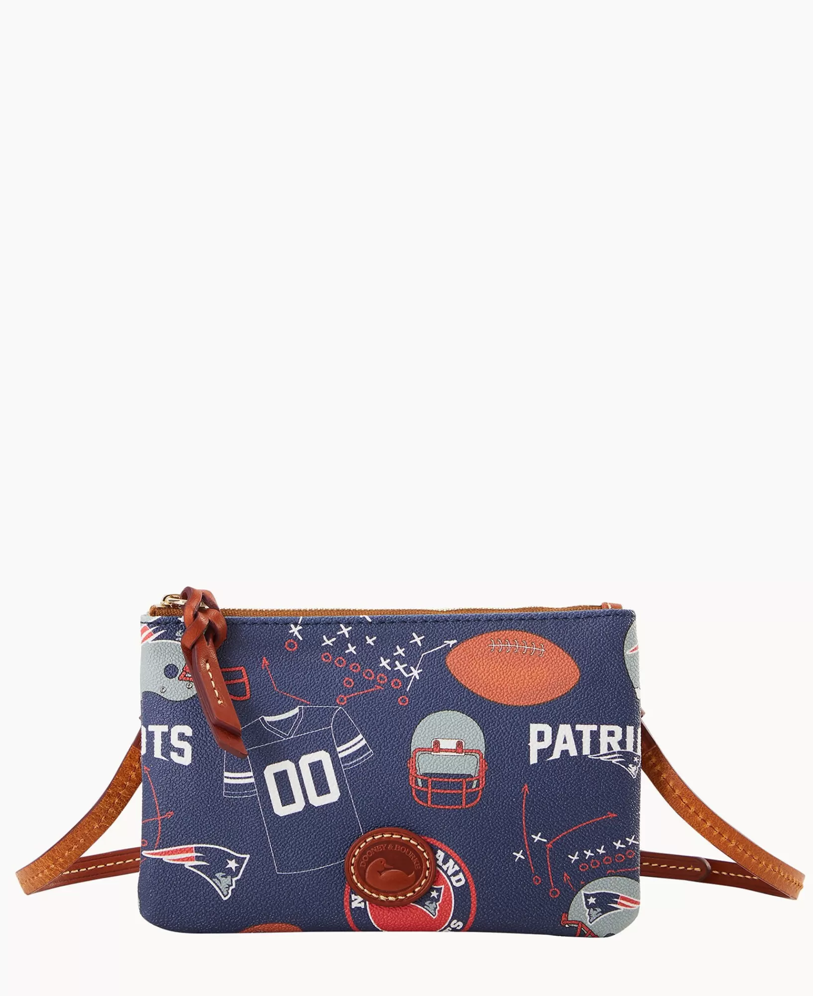 Shoulder Bags | Crossbodies>Dooney & Bourke NFL Patriots Top Zip Crossbody Navy