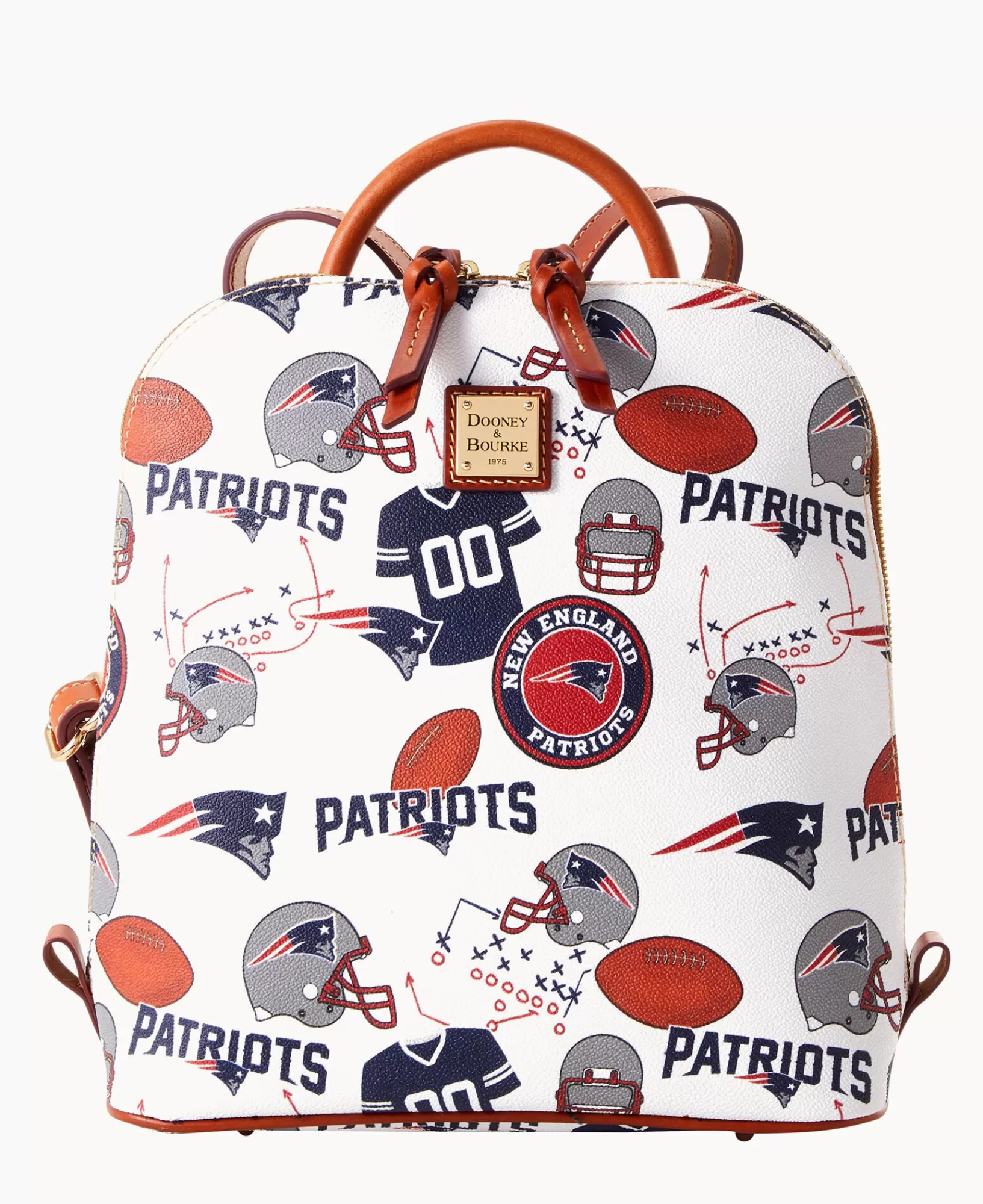 Backpacks>Dooney & Bourke NFL Patriots Zip Pod Backpack WhiteMulti