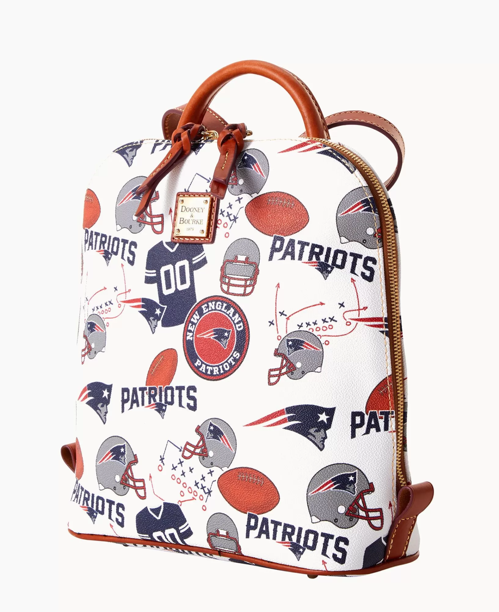 Backpacks>Dooney & Bourke NFL Patriots Zip Pod Backpack WhiteMulti