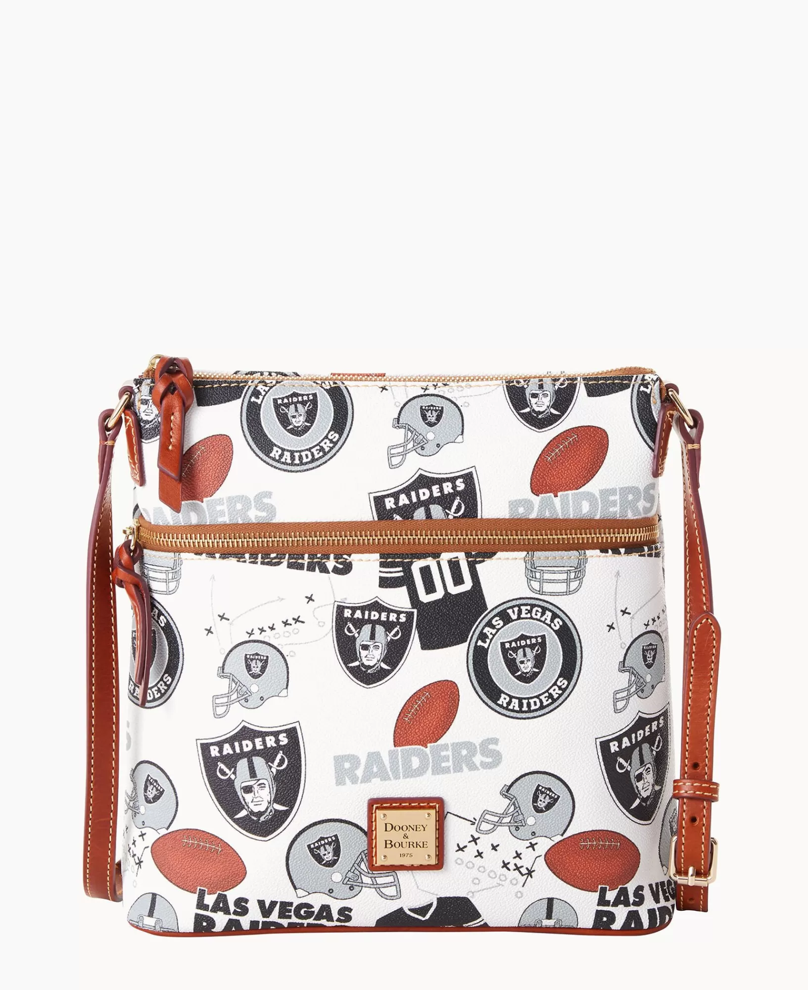 Shoulder Bags | Crossbodies>Dooney & Bourke NFL Raiders Crossbody WhiteMulti