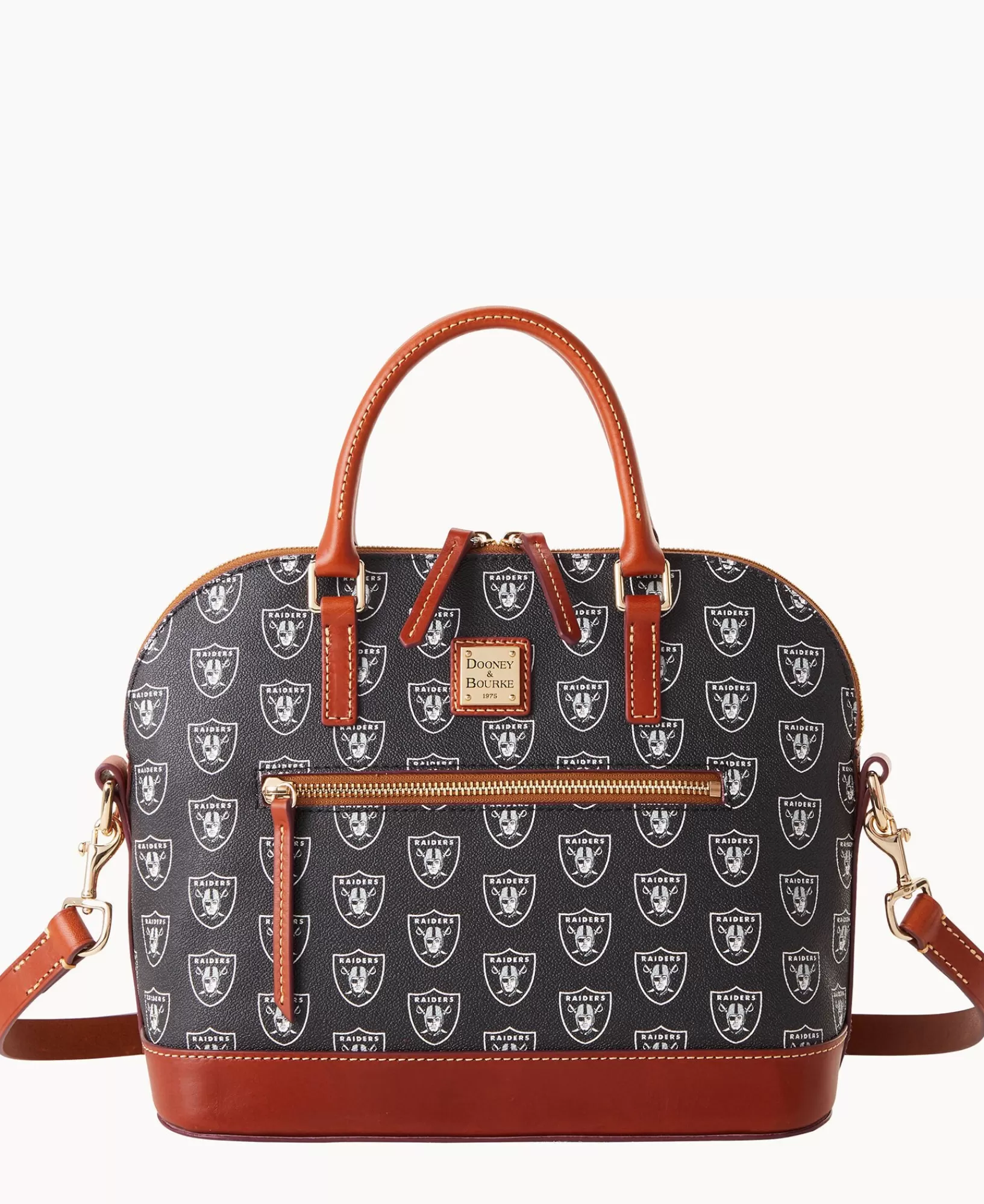 Shoulder Bags | Satchels>Dooney & Bourke NFL Raiders Domed Zip Satchel Black