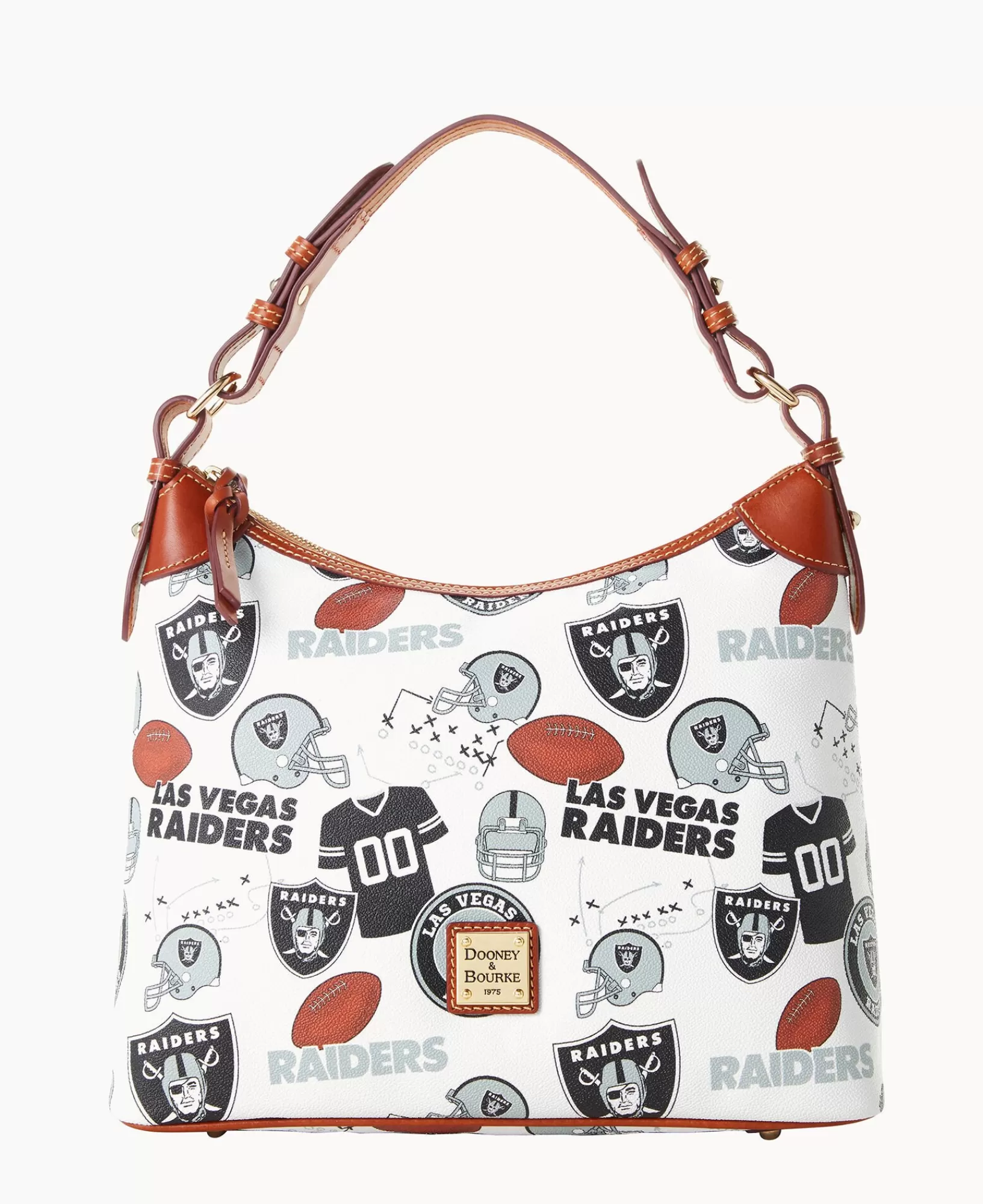 Shoulder Bags>Dooney & Bourke NFL Raiders Hobo WhiteMulti