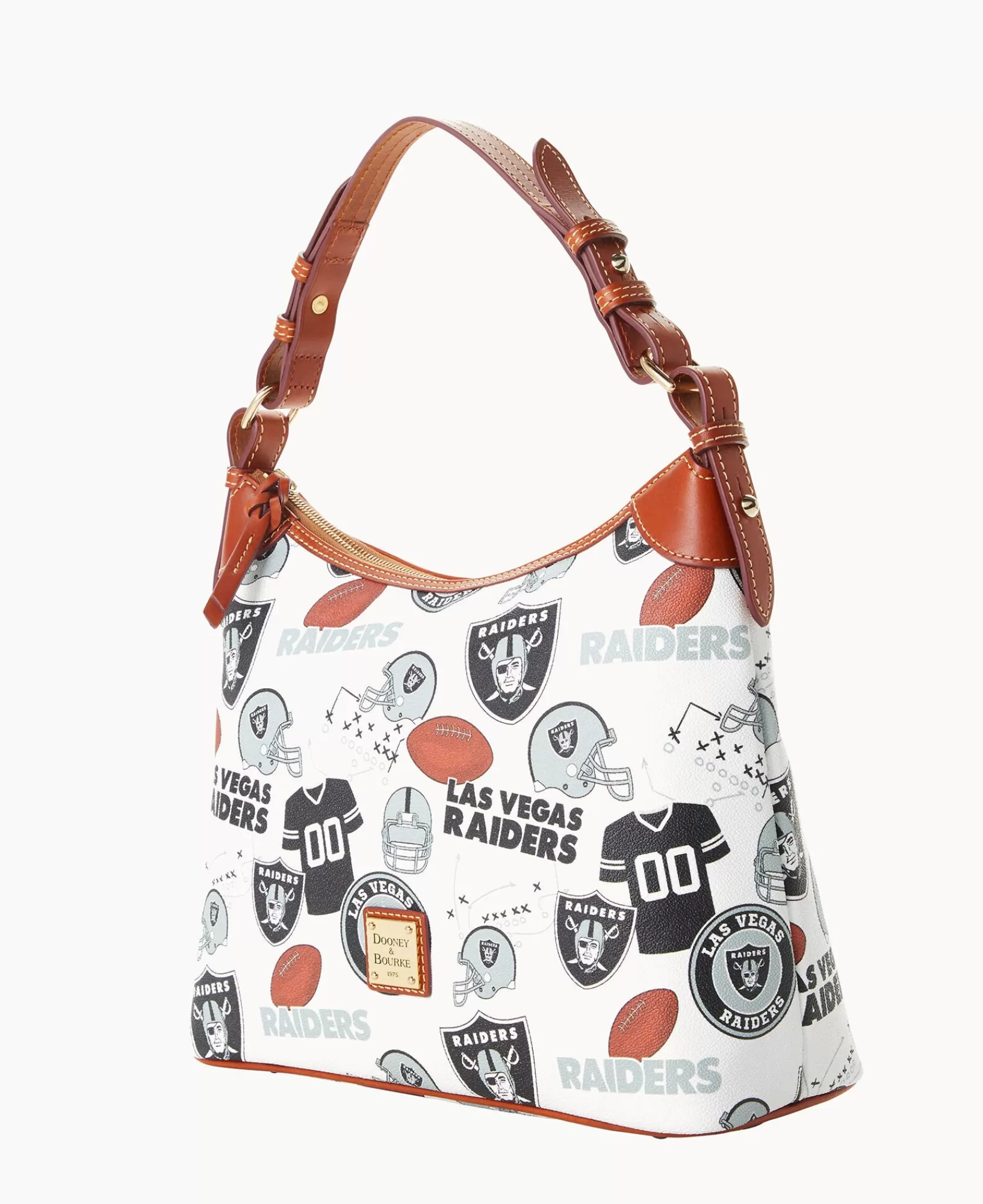 Shoulder Bags>Dooney & Bourke NFL Raiders Hobo WhiteMulti