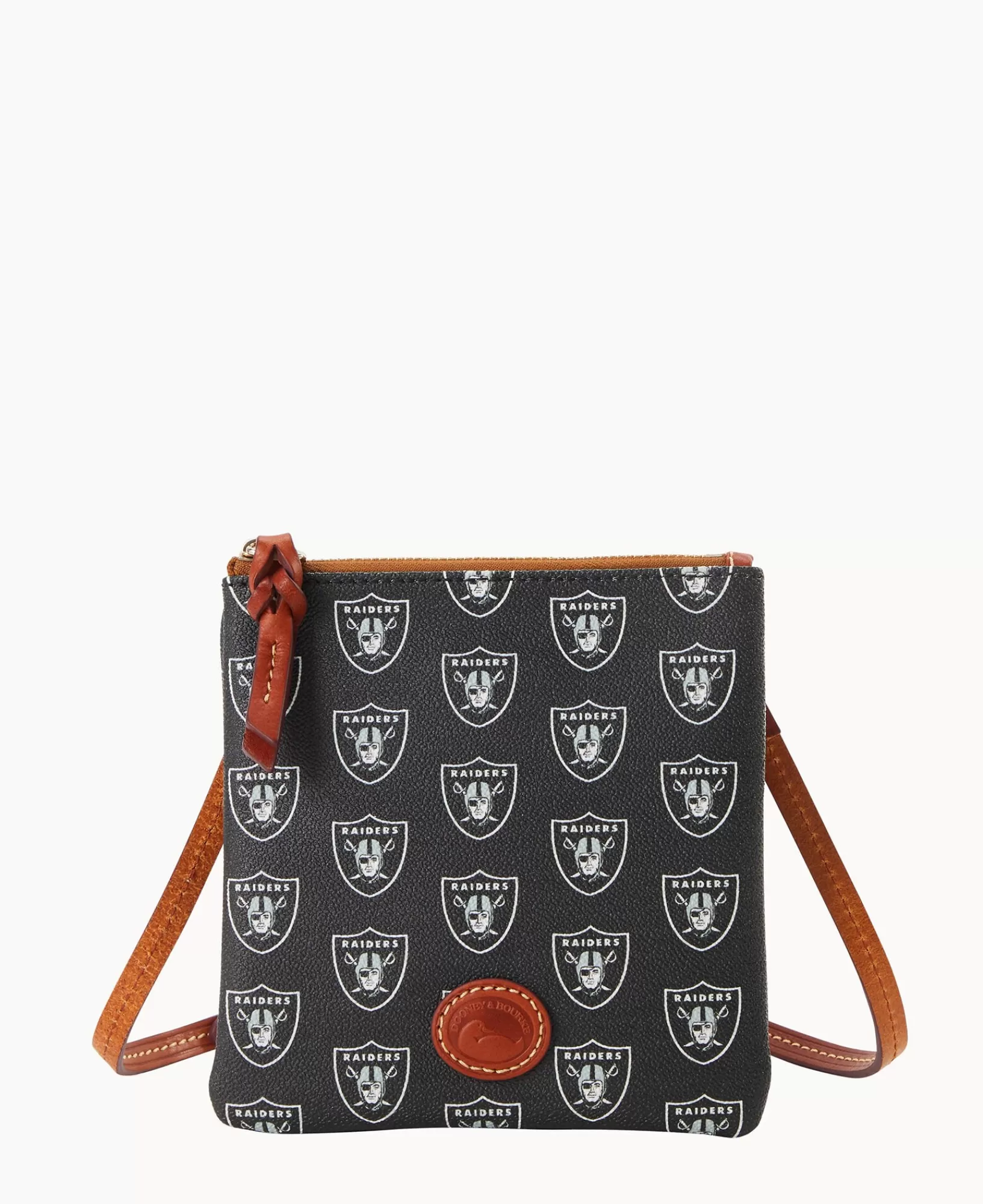 Shoulder Bags | Crossbodies>Dooney & Bourke NFL Raiders Small North South Top Zip Crossbody Black