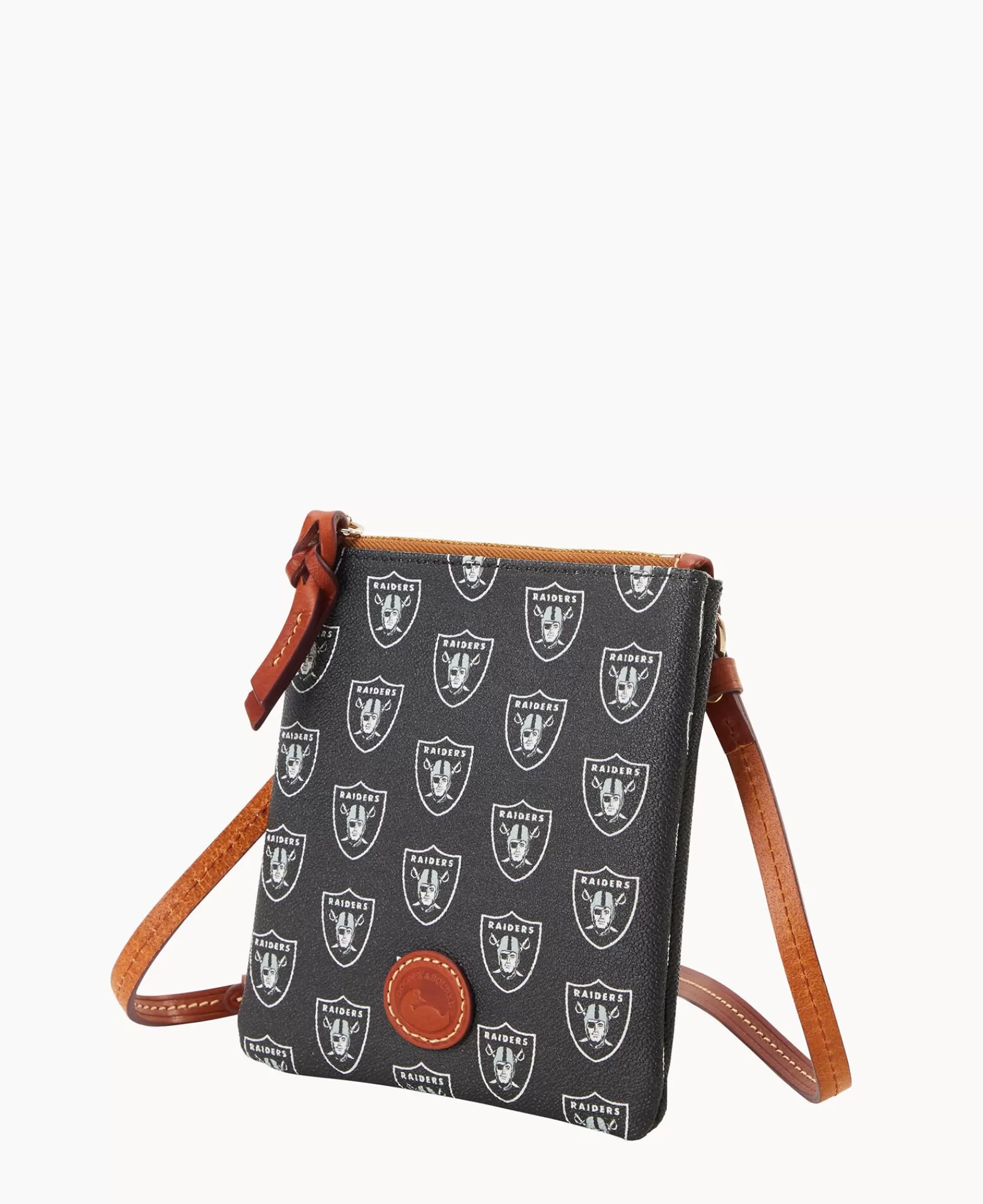 Shoulder Bags | Crossbodies>Dooney & Bourke NFL Raiders Small North South Top Zip Crossbody Black