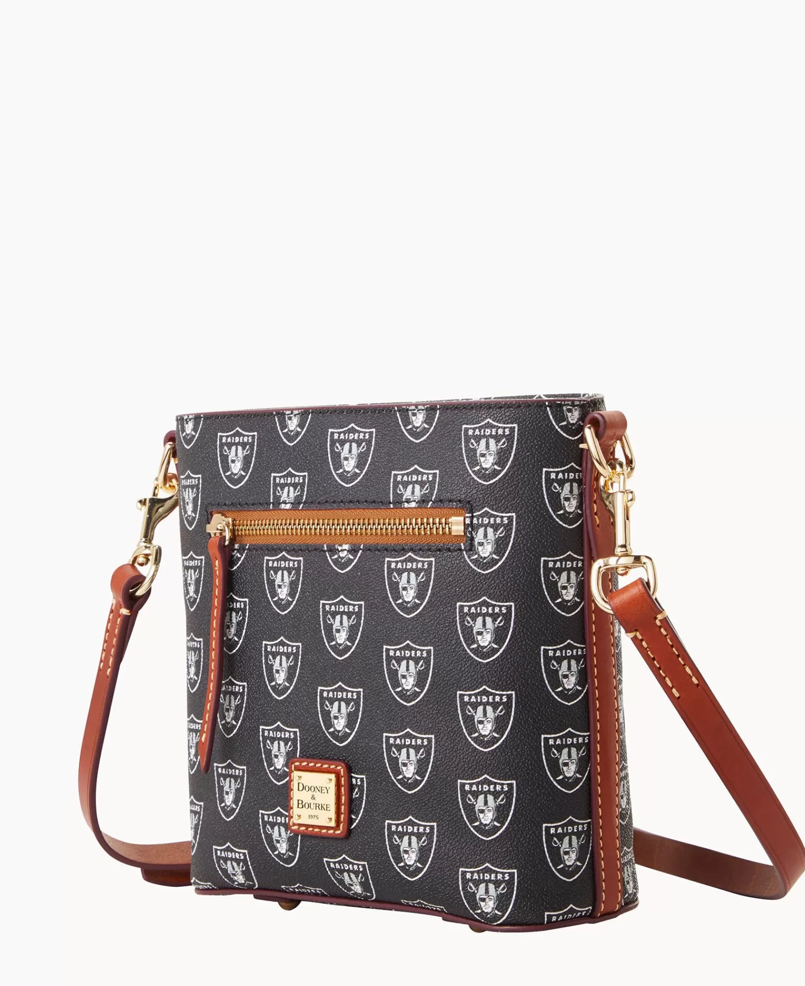 Shoulder Bags | Crossbodies>Dooney & Bourke NFL Raiders Small Zip Crossbody Black