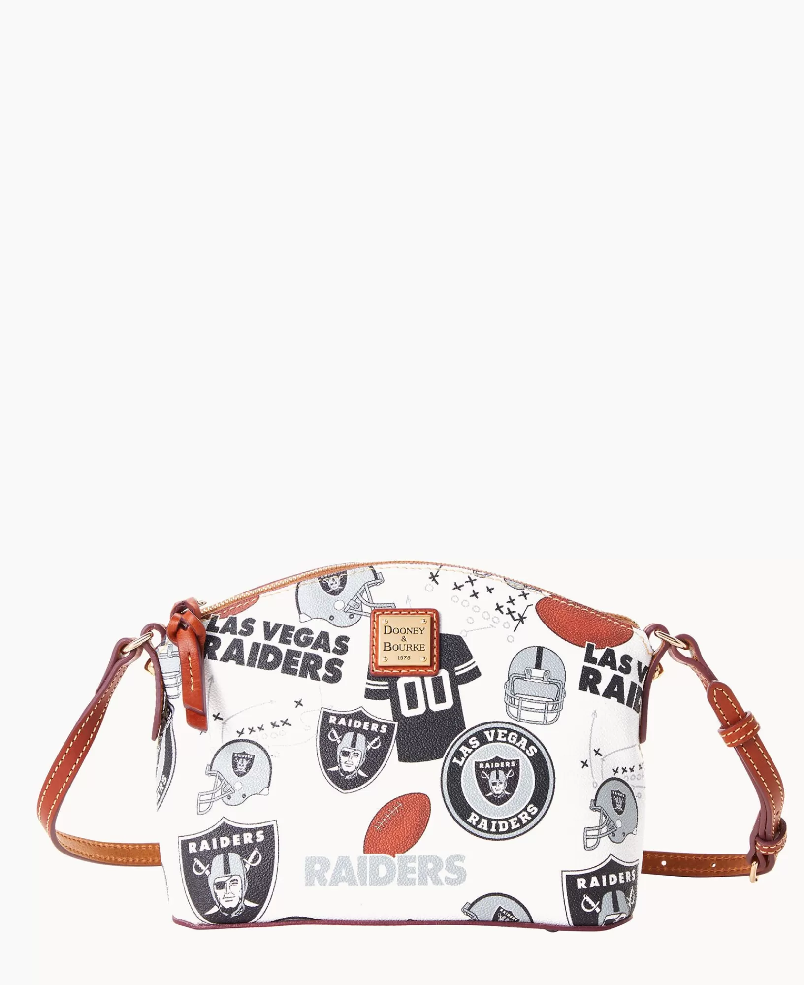 Shoulder Bags | Crossbodies>Dooney & Bourke NFL Raiders Suki Crossbody WhiteMulti