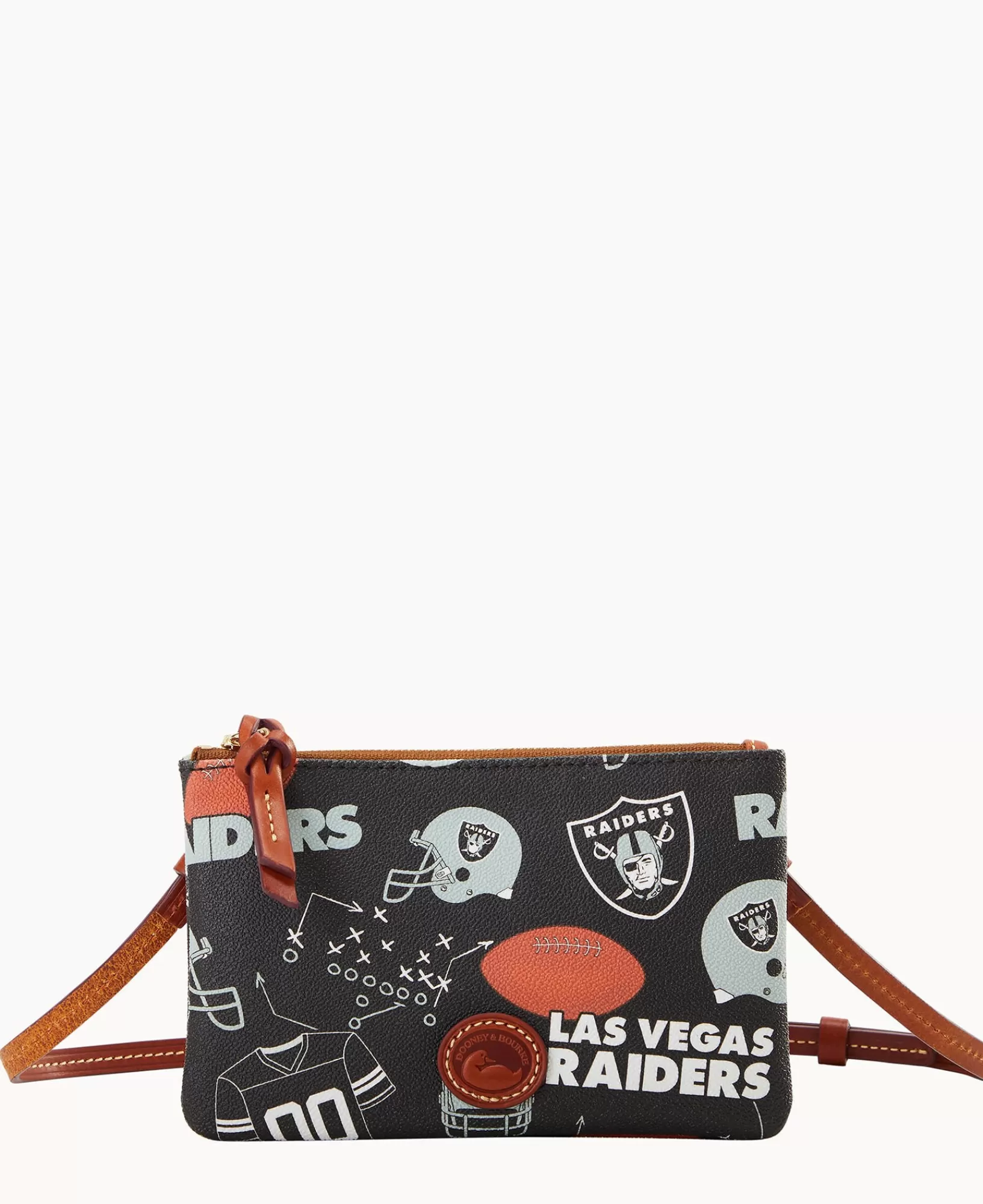 Shoulder Bags | Crossbodies>Dooney & Bourke NFL Raiders Top Zip Crossbody Black