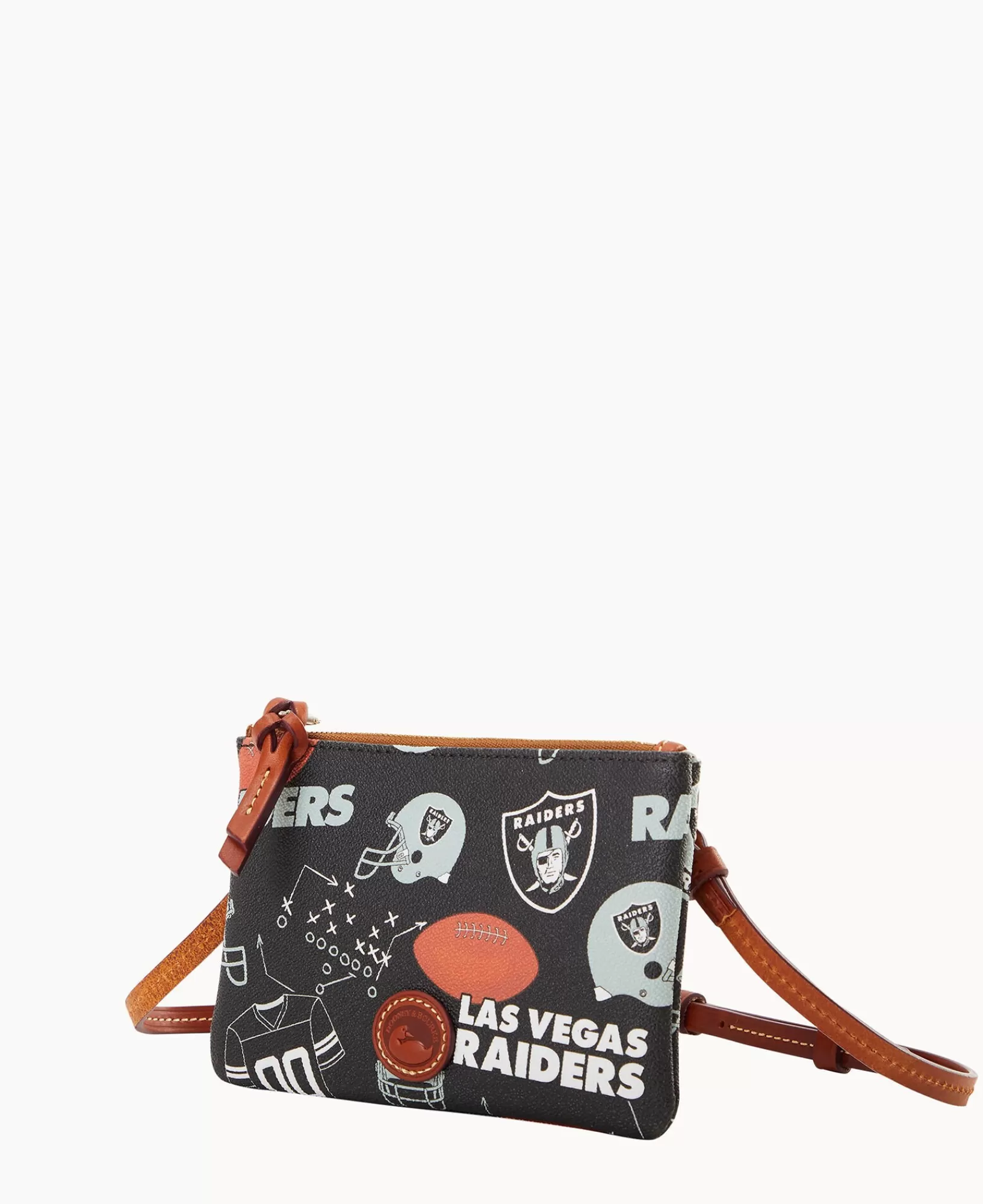 Shoulder Bags | Crossbodies>Dooney & Bourke NFL Raiders Top Zip Crossbody Black