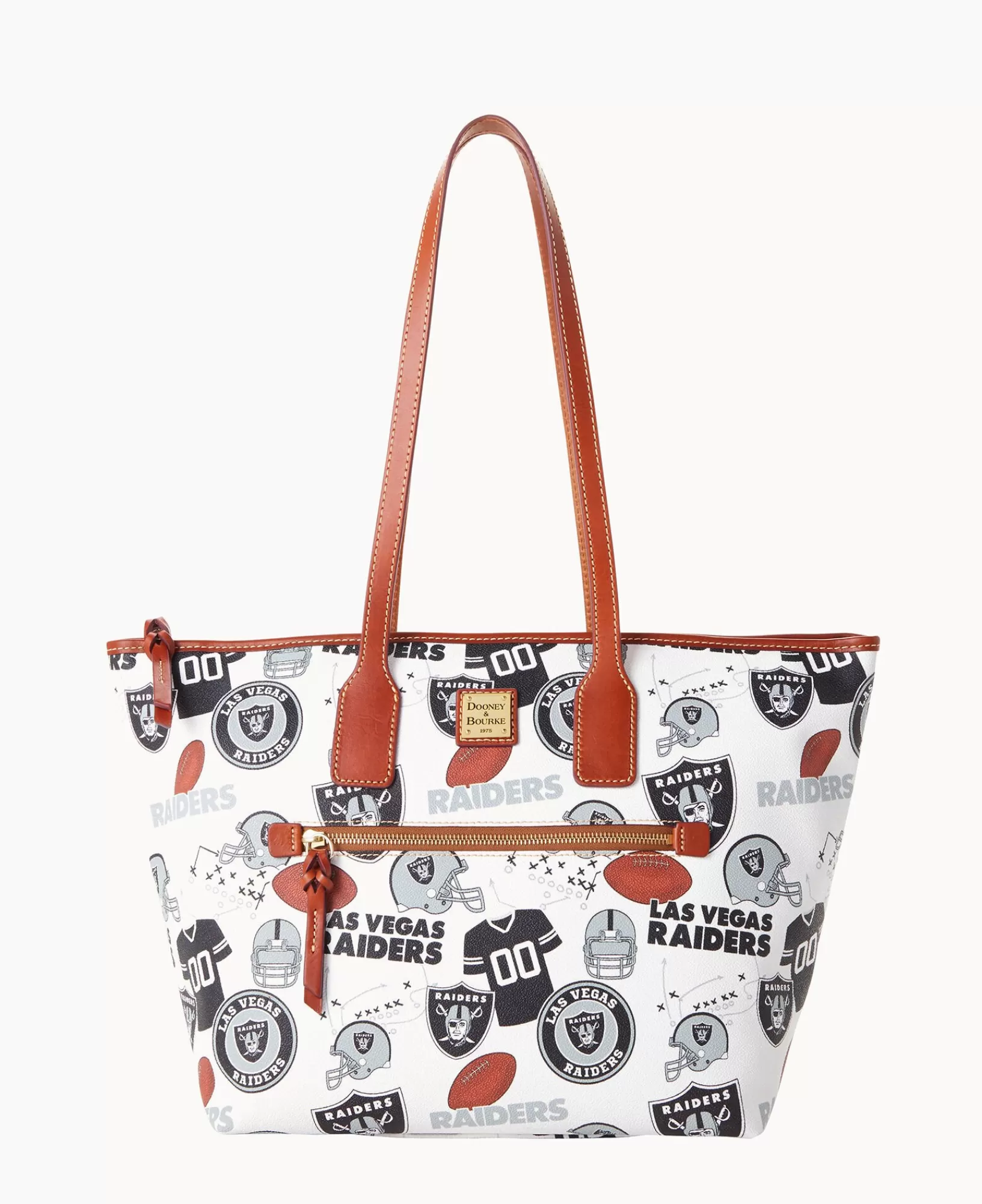 Shoulder Bags | Totes>Dooney & Bourke NFL Raiders Tote WhiteMulti