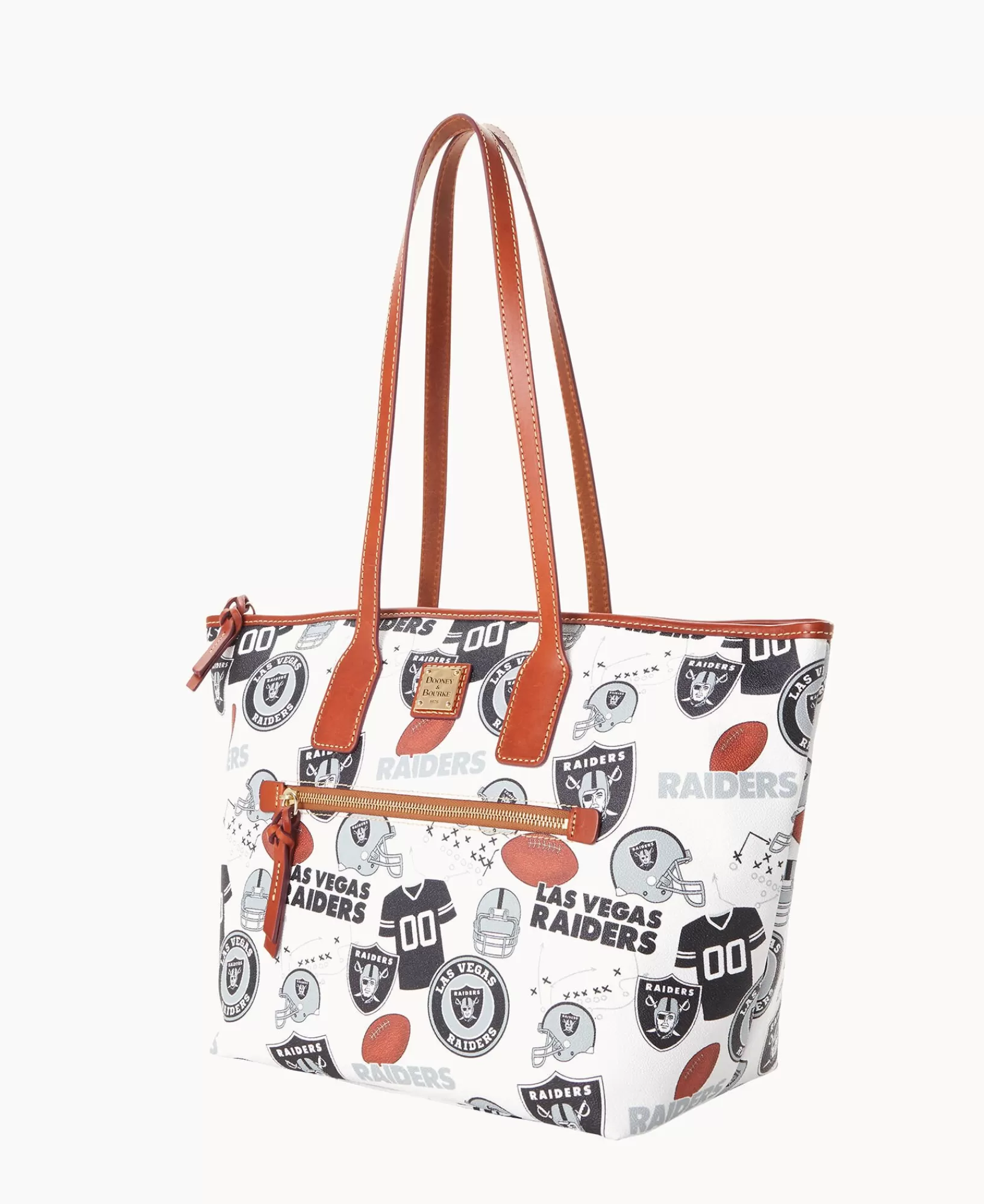 Shoulder Bags | Totes>Dooney & Bourke NFL Raiders Tote WhiteMulti