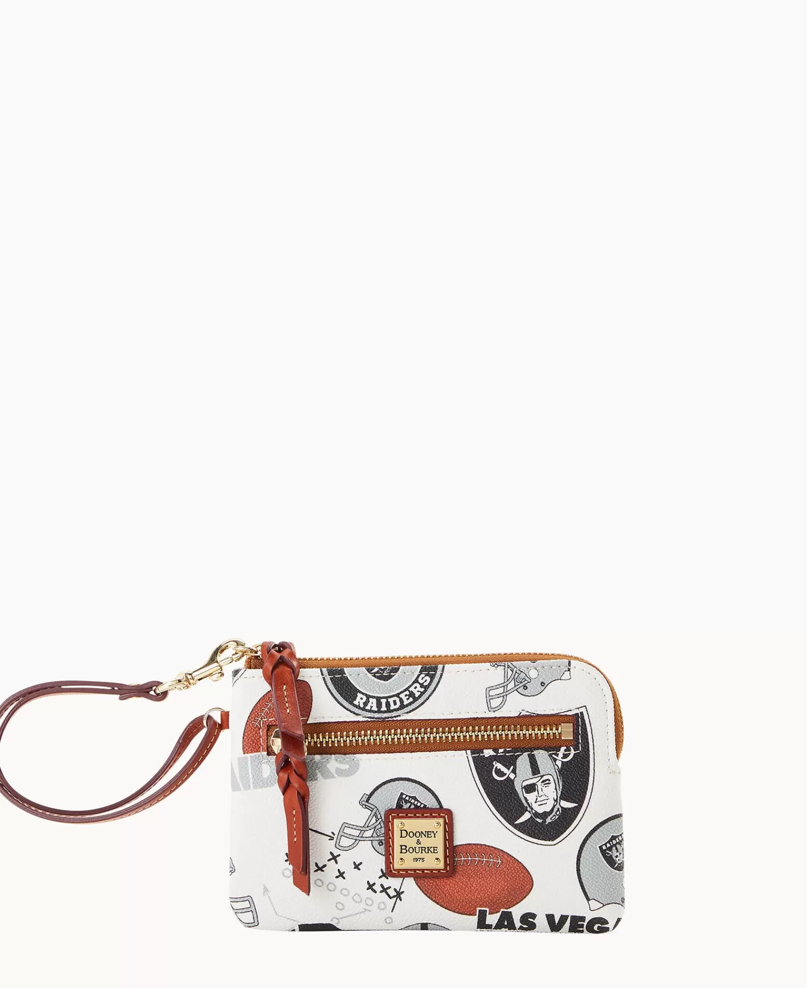 Wristlets | Wallets>Dooney & Bourke NFL Raiders Zip Around Wristlet WhiteMulti