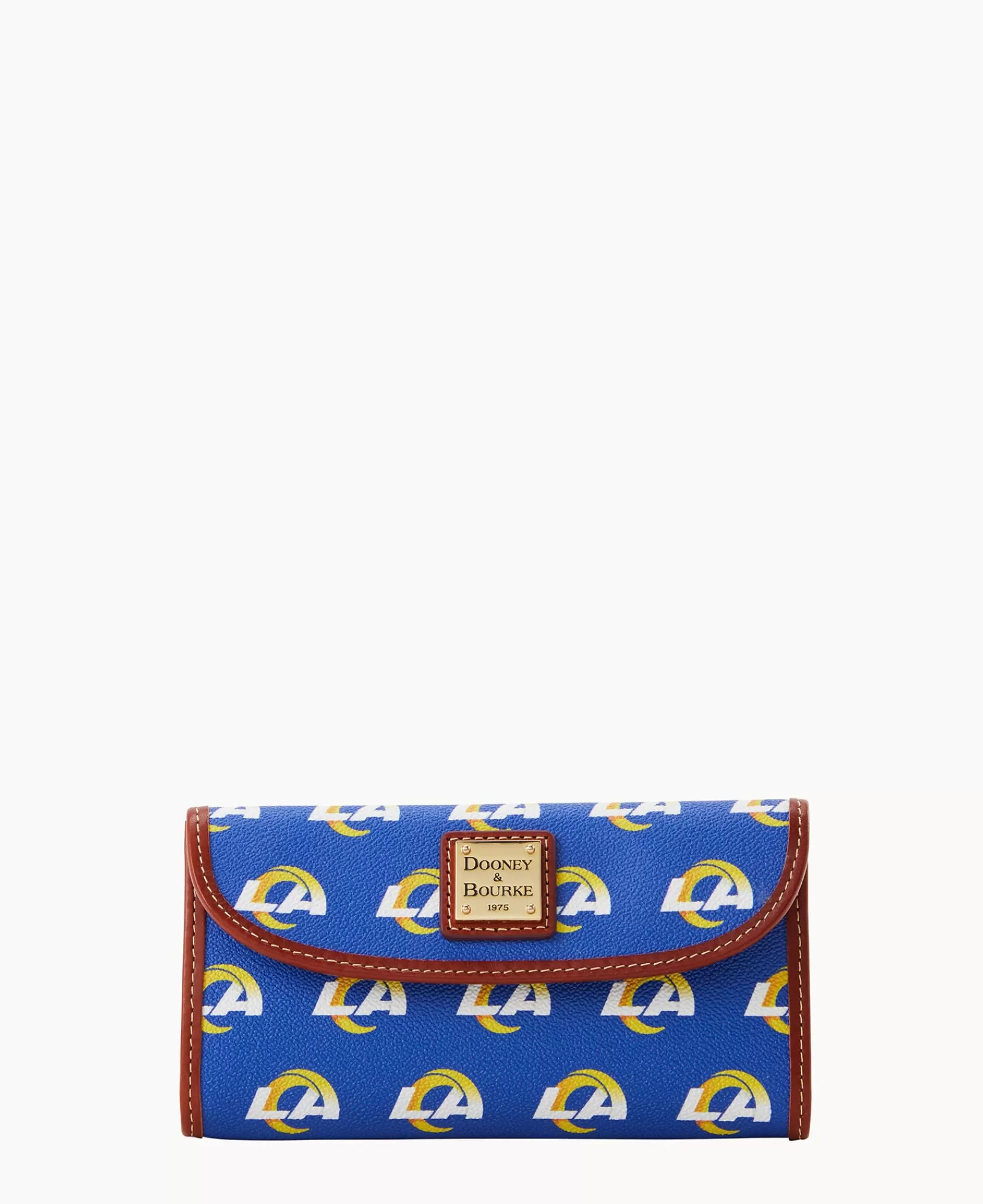 Clutches | Wallets>Dooney & Bourke NFL Rams Continental Clutch Blue