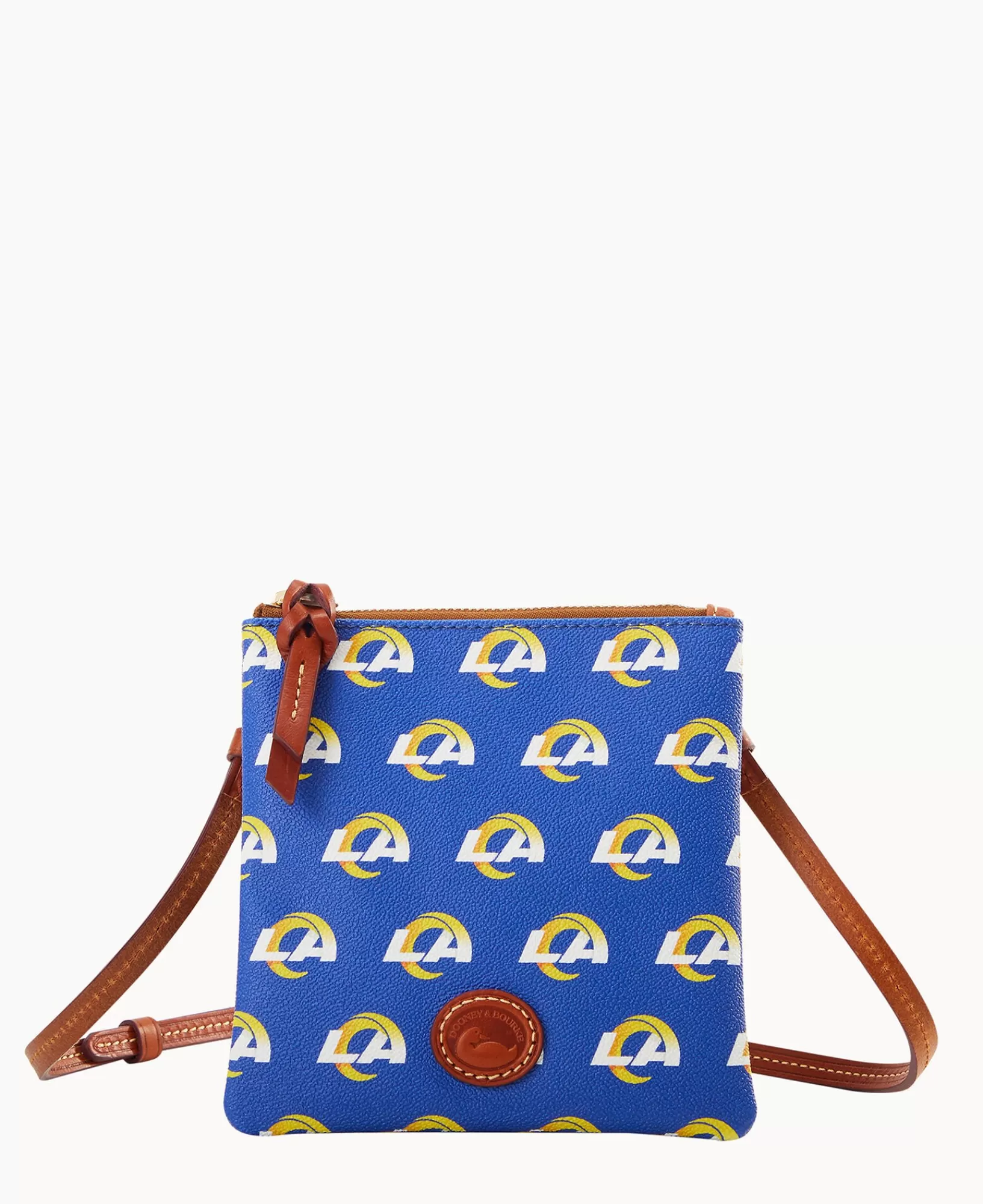 Shoulder Bags | Crossbodies>Dooney & Bourke NFL Rams Small North South Top Zip Crossbody Blue