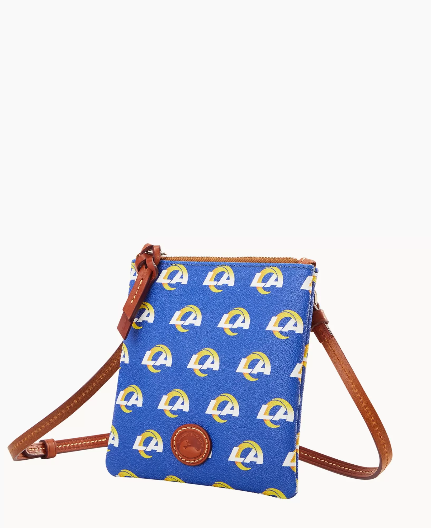 Shoulder Bags | Crossbodies>Dooney & Bourke NFL Rams Small North South Top Zip Crossbody Blue