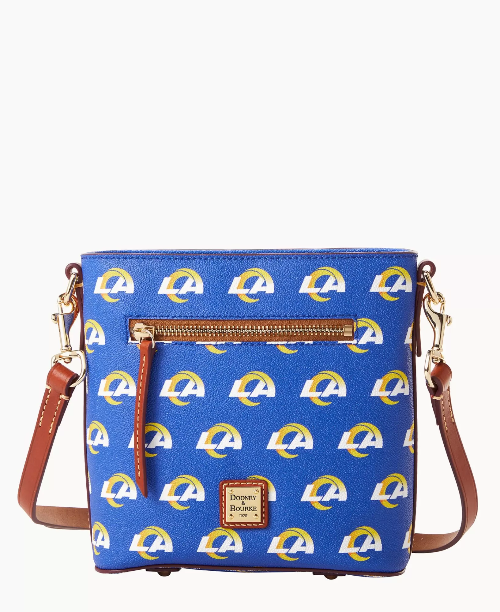 Shoulder Bags | Crossbodies>Dooney & Bourke NFL Rams Small Zip Crossbody Blue