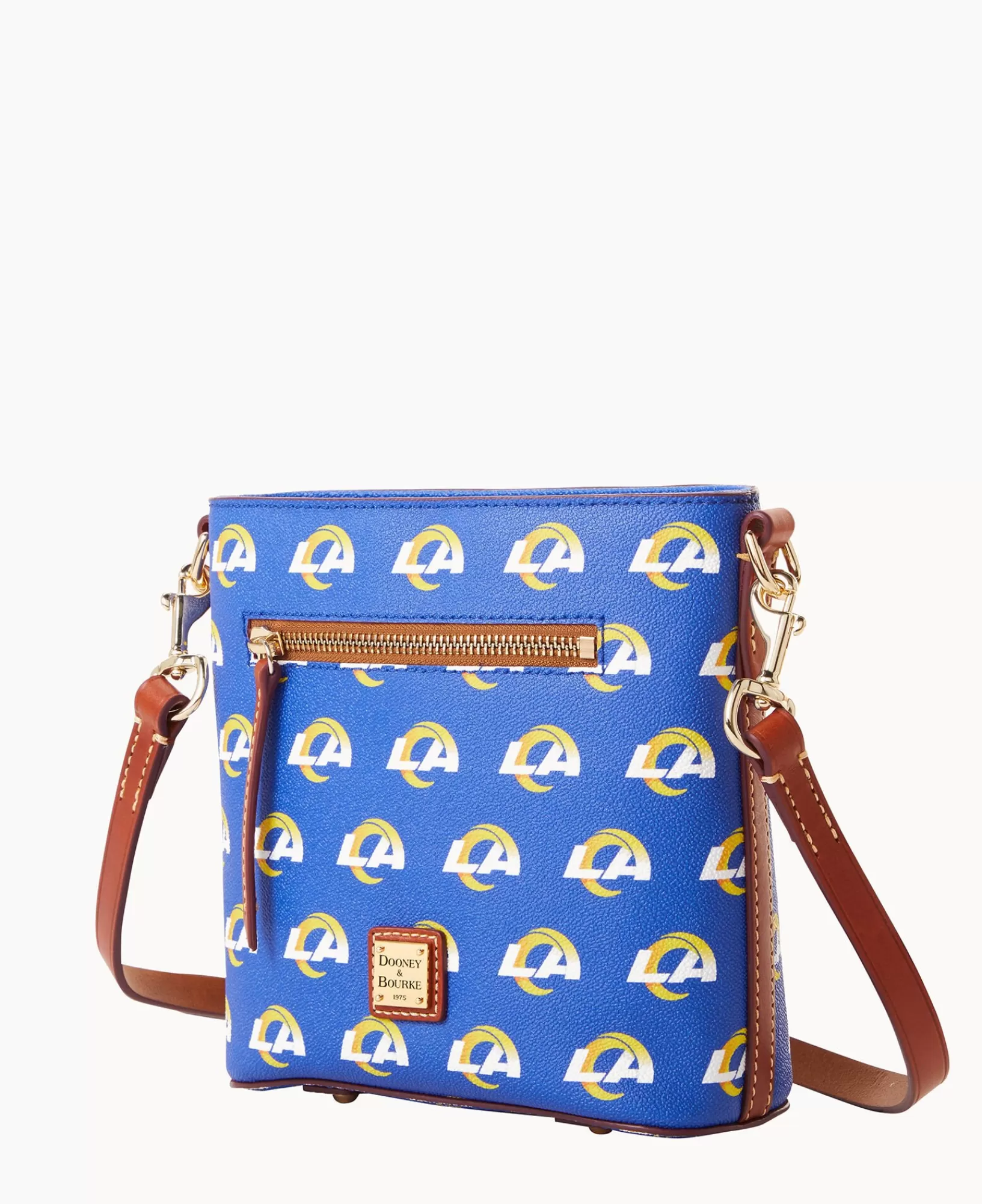 Shoulder Bags | Crossbodies>Dooney & Bourke NFL Rams Small Zip Crossbody Blue