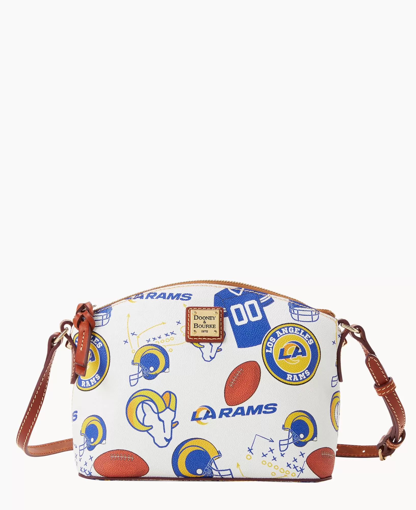 Shoulder Bags | Crossbodies>Dooney & Bourke NFL Rams Suki Crossbody WhiteMulti