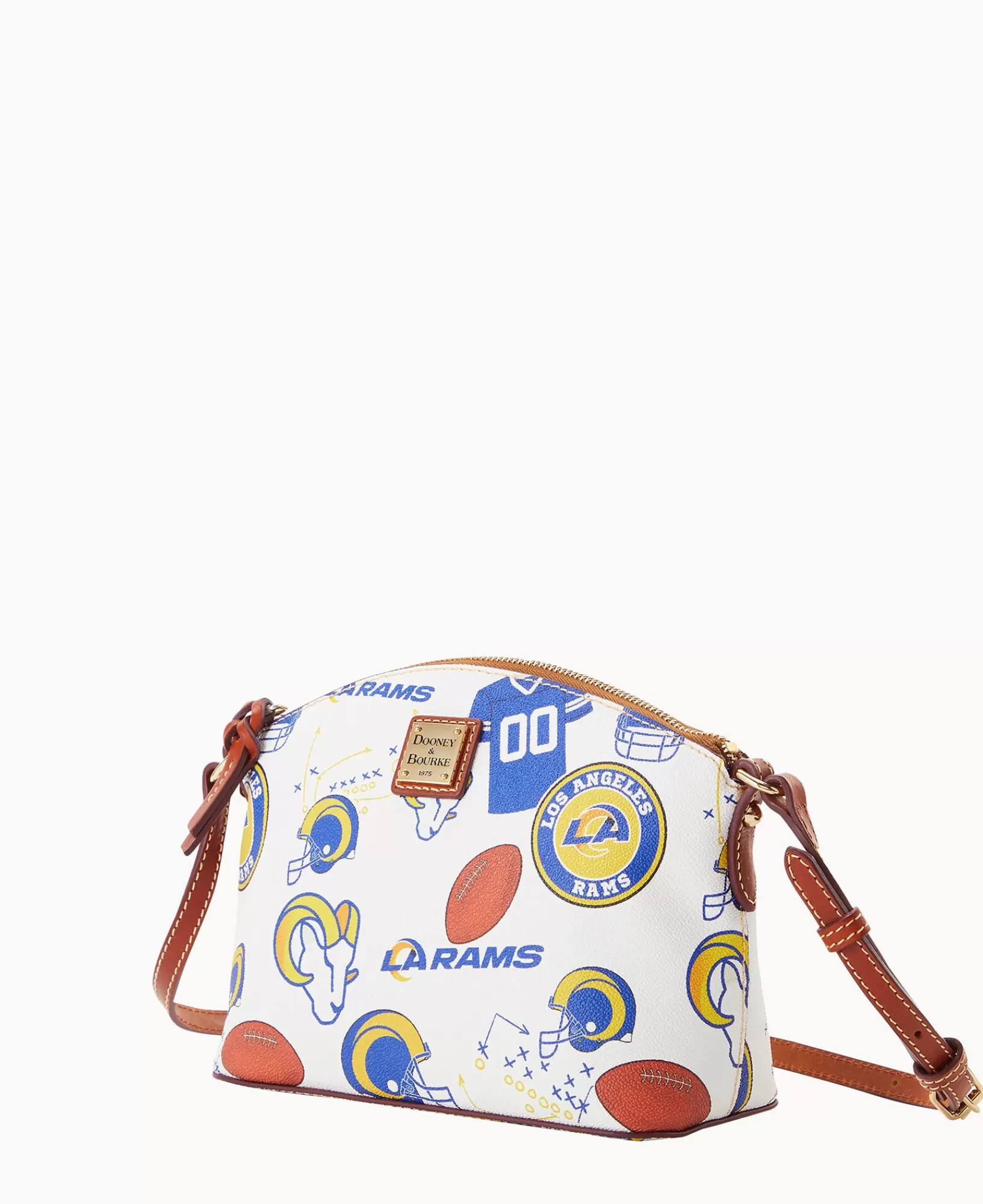 Shoulder Bags | Crossbodies>Dooney & Bourke NFL Rams Suki Crossbody WhiteMulti