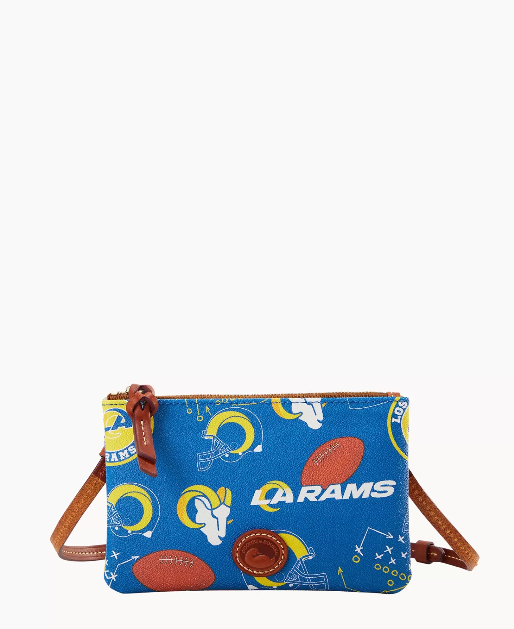 Shoulder Bags | Crossbodies>Dooney & Bourke NFL Rams Top Zip Crossbody Blue